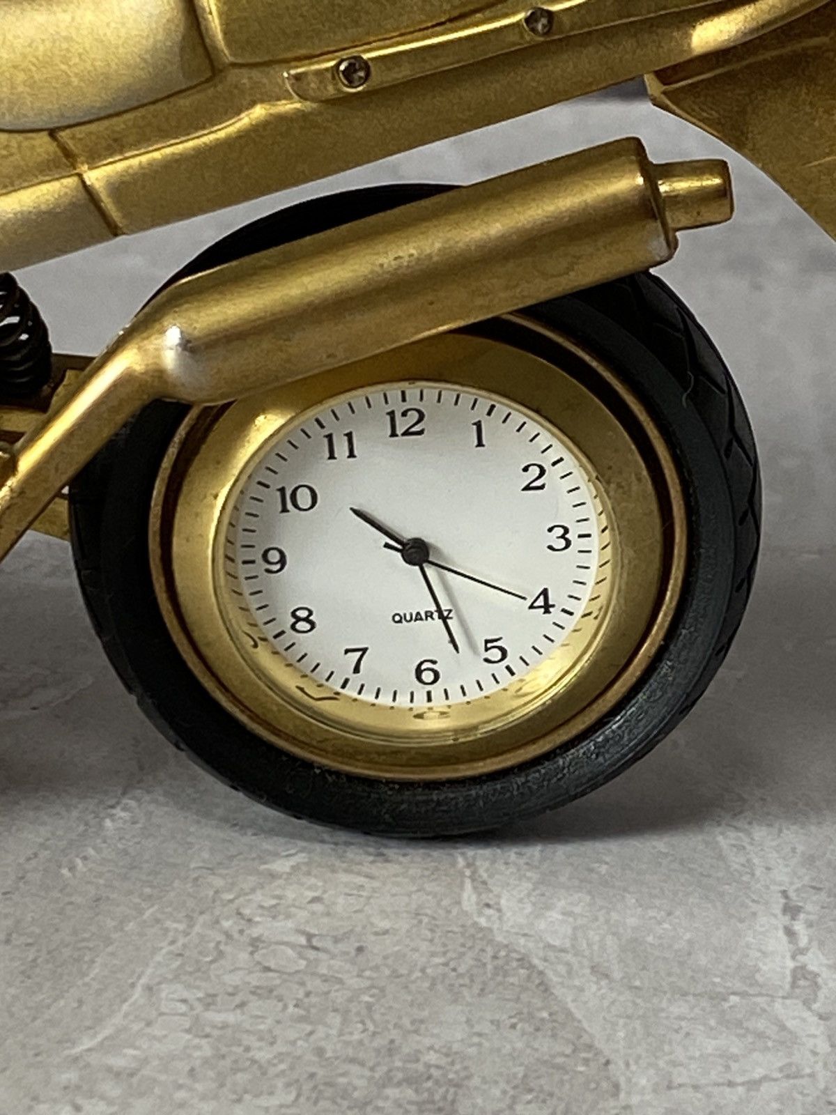 Japanese Brand Gold Motorcycle Desk Watch Vintage Collectible Quartz Clock Size ONE SIZE - 2 Thumbnail
