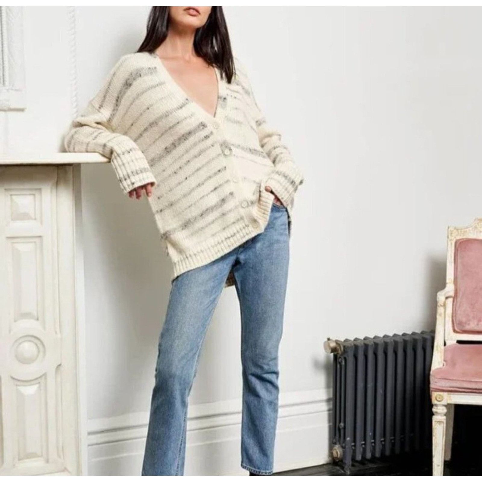 La Ligne La Ligne Long Sleeves Button Down Striped Cardigan Sweater S Size S / US 4 / IT 40 - 1 Thumbnail