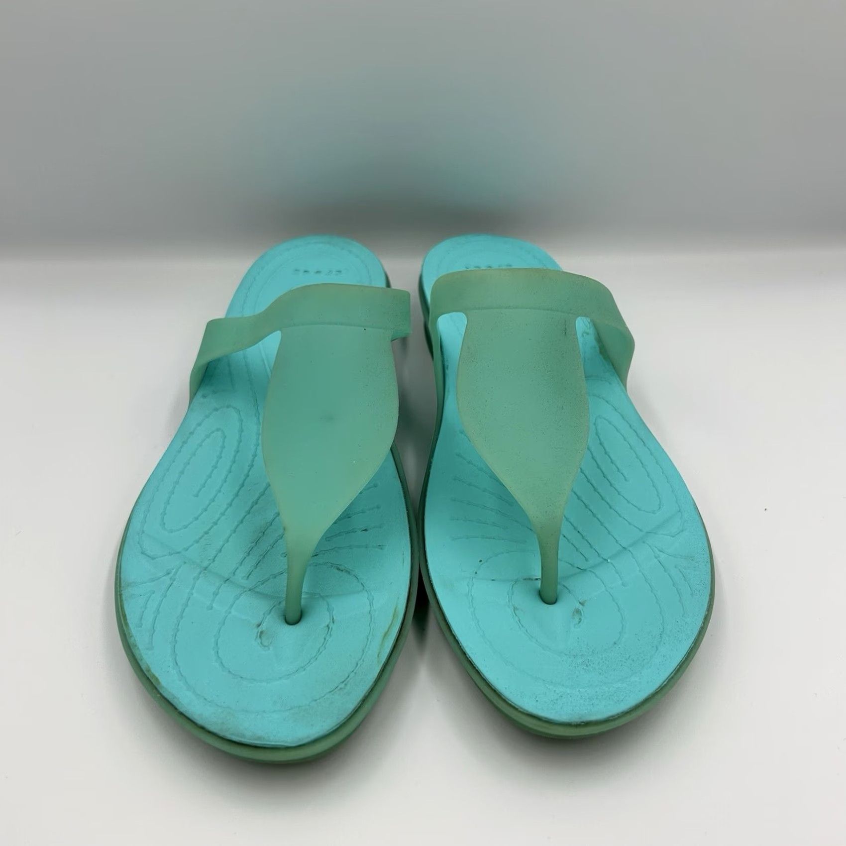 Crocs Crocs Rio Flip Sandal Women Teal 11 Thong Flat Comfort Lightweight Breathable Rubber Summer Beach Shoes Size US 11 / IT 41 - 3 Thumbnail