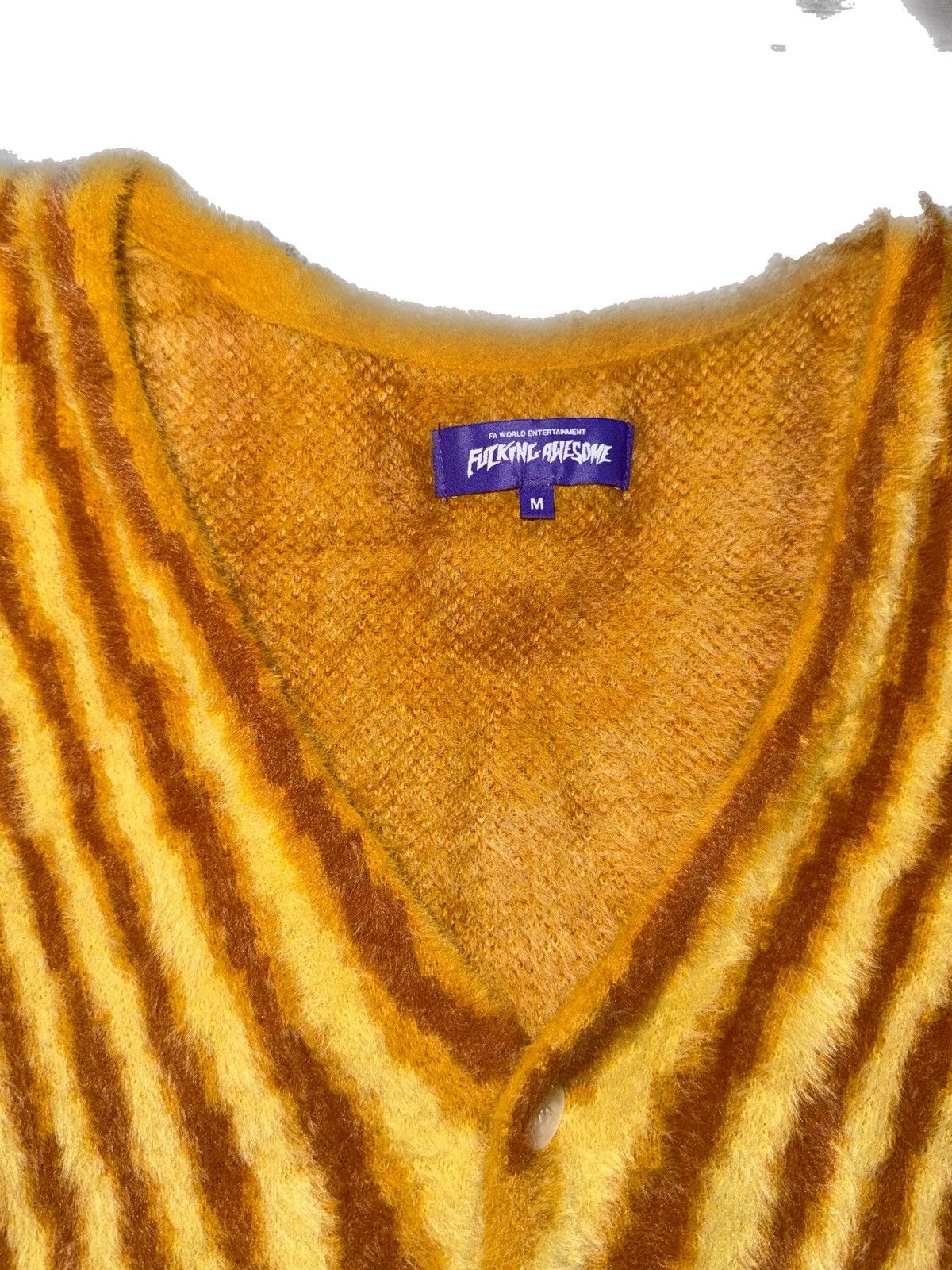 Fucking Awesome Fucking awesome acid hairy cardigan - camel orange Size US M / EU 48-50 / 2 - 2 Thumbnail
