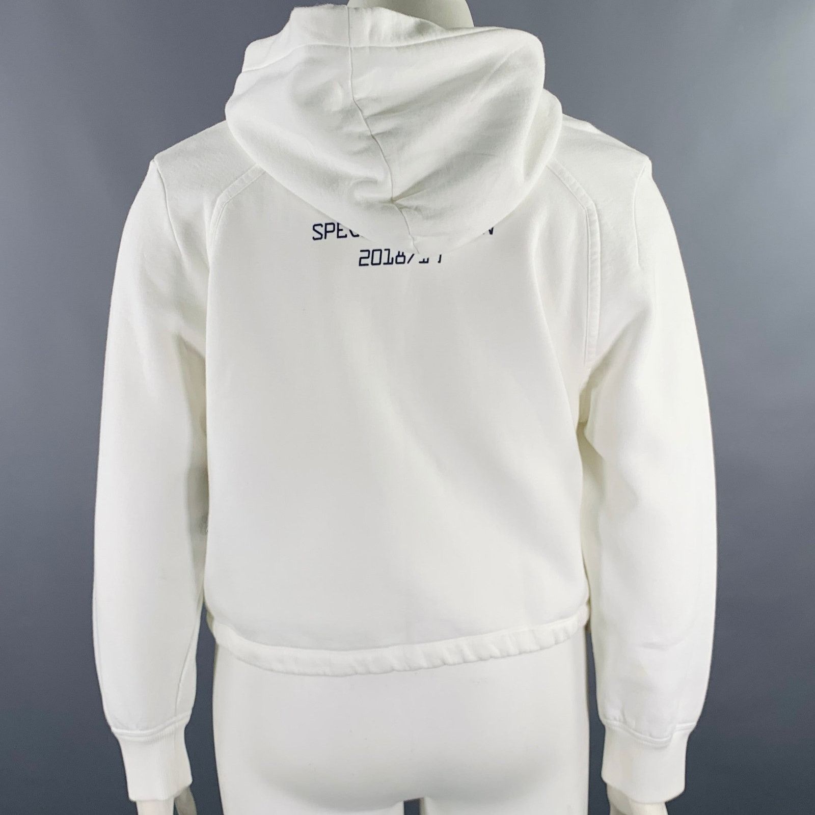Fendi L White Black Red Cotton Logo Hoodie Casual Top Size L / US 10 / IT 46 - 5 Thumbnail