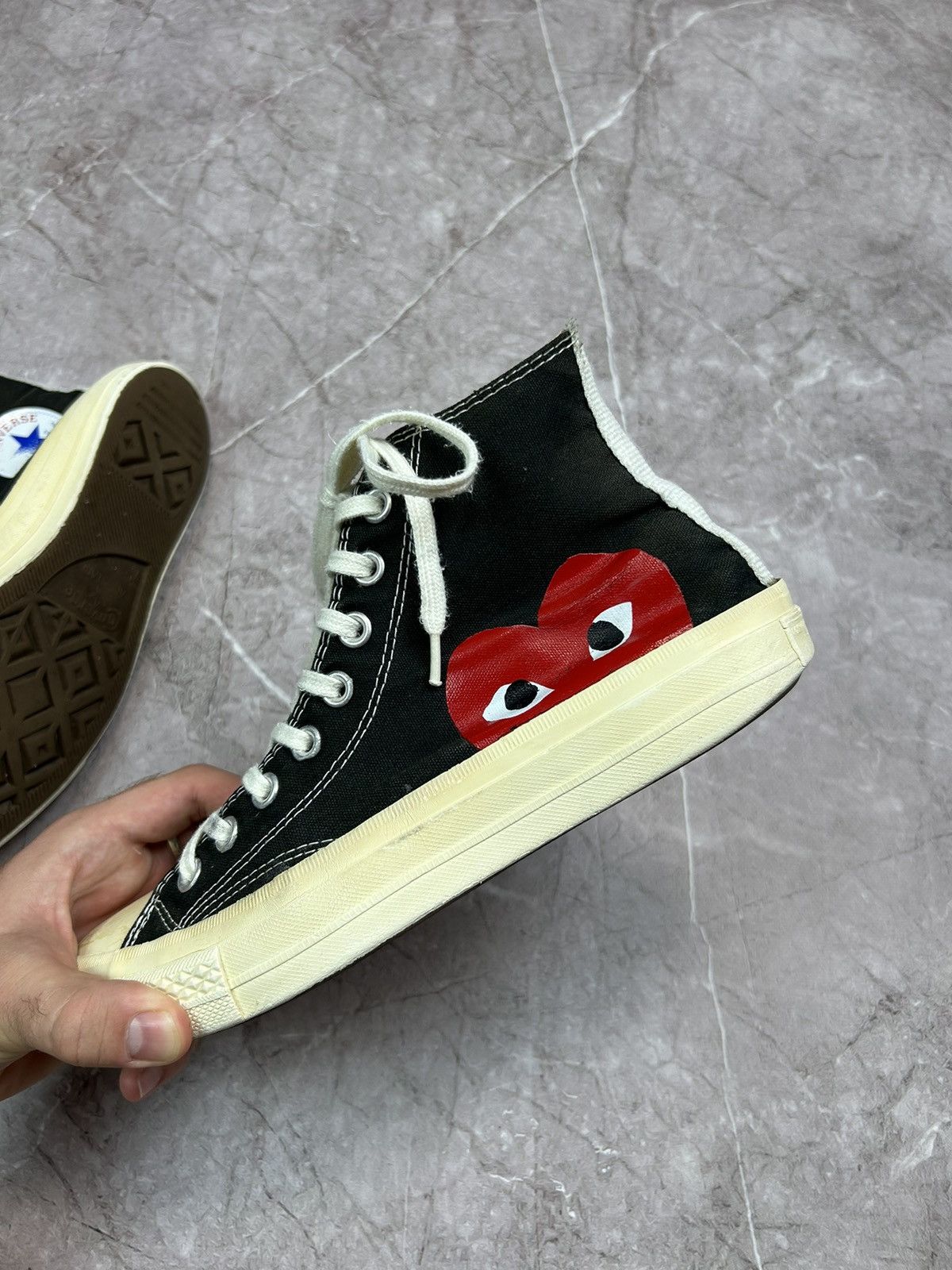 Comme des Garcons × Comme des Garcons PLAY × Converse Comme Des Garcons CDG PLAY x Converse Chuck Taylor 70s High Size US 7.5 / EU 40-41 - 6 Thumbnail