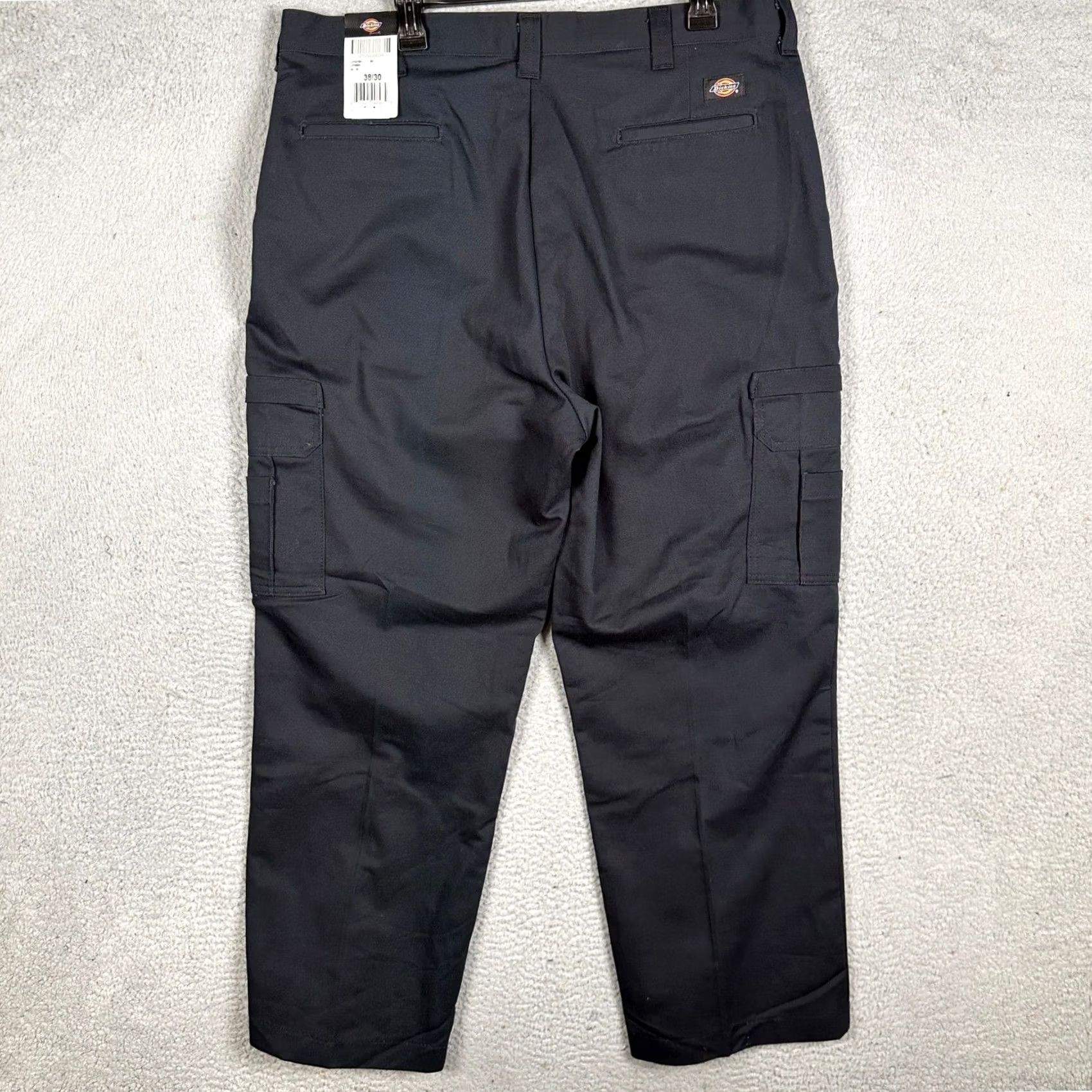Dickies Dickies Cargo Pants Mens 38x30 Black Flat Front Straight Leg Logo Workwear Cotton Twill Cargo Pocket Regular Fit Size US 38 / EU 54 - 2 Thumbnail