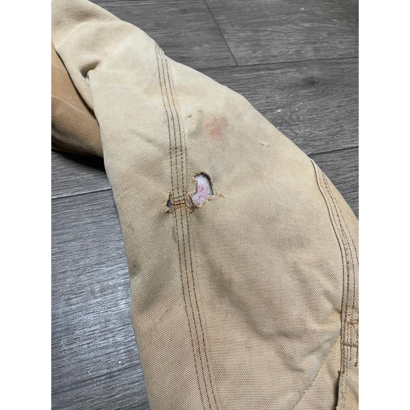Carhartt × Vintage Vintage Carhartt Detroit Tan Jacket Quilted Lined Sz L Size US L / EU 52-54 / 3 - 4 Thumbnail