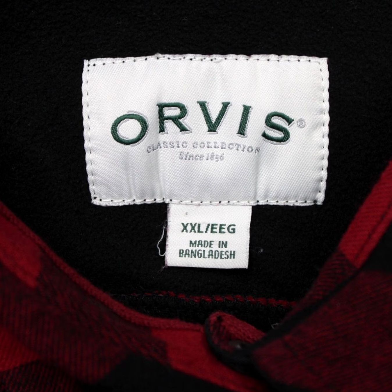 Orvis Orvis Pinnacle Shacket Womens 2XL Red/Black Buffalo Plaid L/S Shirt Size XXL / US 16-18 / IT 52-54 - 6 Thumbnail