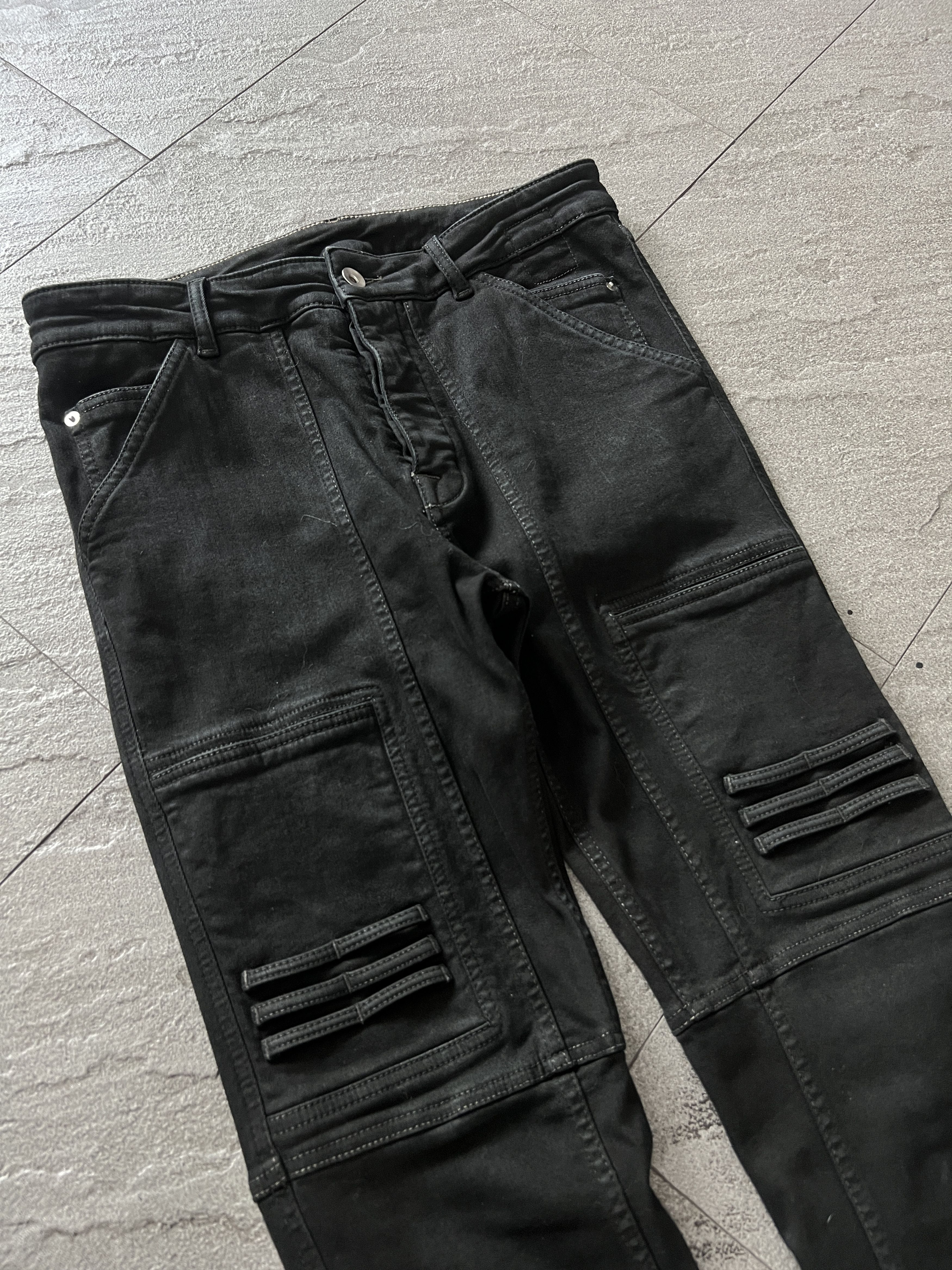 Rick Owens Drkshdw Rick Owens Rick Owens DRKSHDW Waxed Nagakin Denim Jeans S Size US 32 / EU 48 - 3 Thumbnail