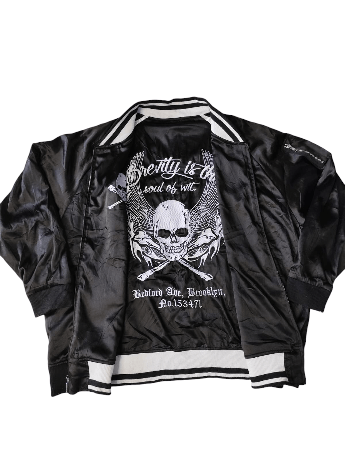 Hysteric Glamour Vintage Black Sense skulls reversible bombers jacket Size US XXL / EU 58 / 5 - 5 Thumbnail