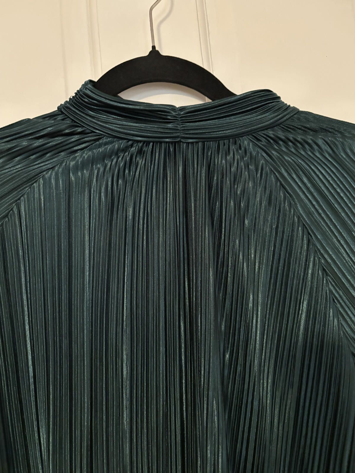 Jones New York JOIE Long Sleeve Pleated Blouse in Dark Green Size S / US 4 / IT 40 - 3 Thumbnail