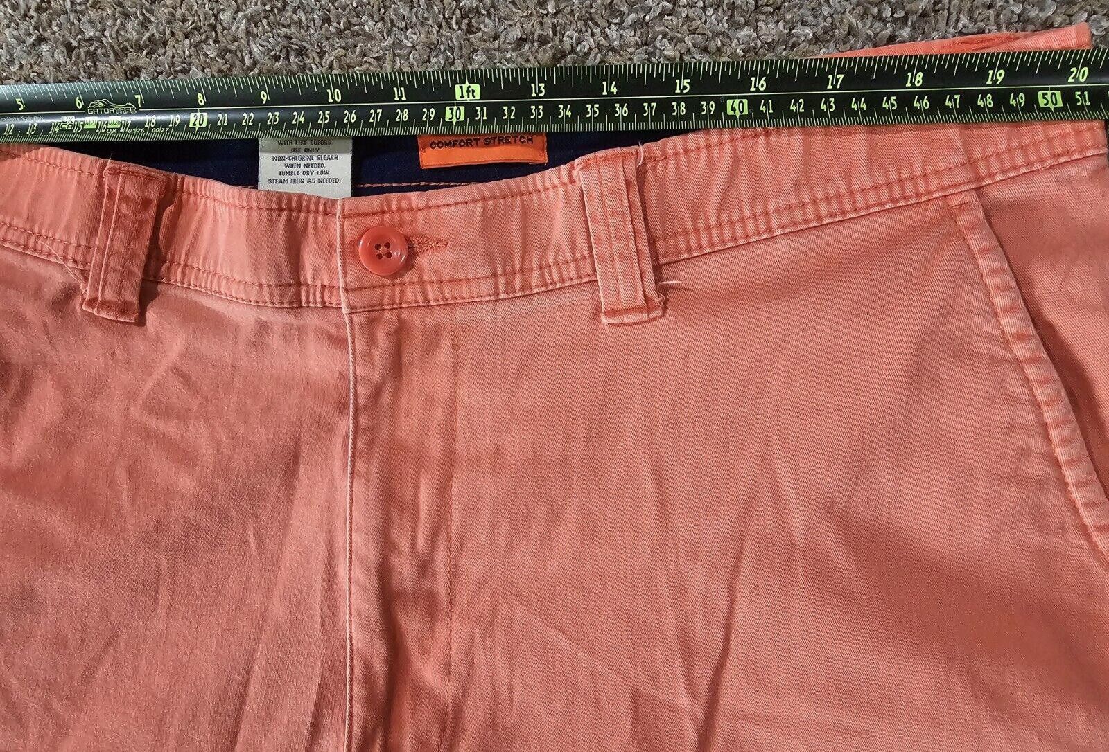 St. Johns Bay St. John's Bay Comfort Stretch Shorts, Men's 40 Orange Coral Size US 40 / EU 56 - 4 Thumbnail