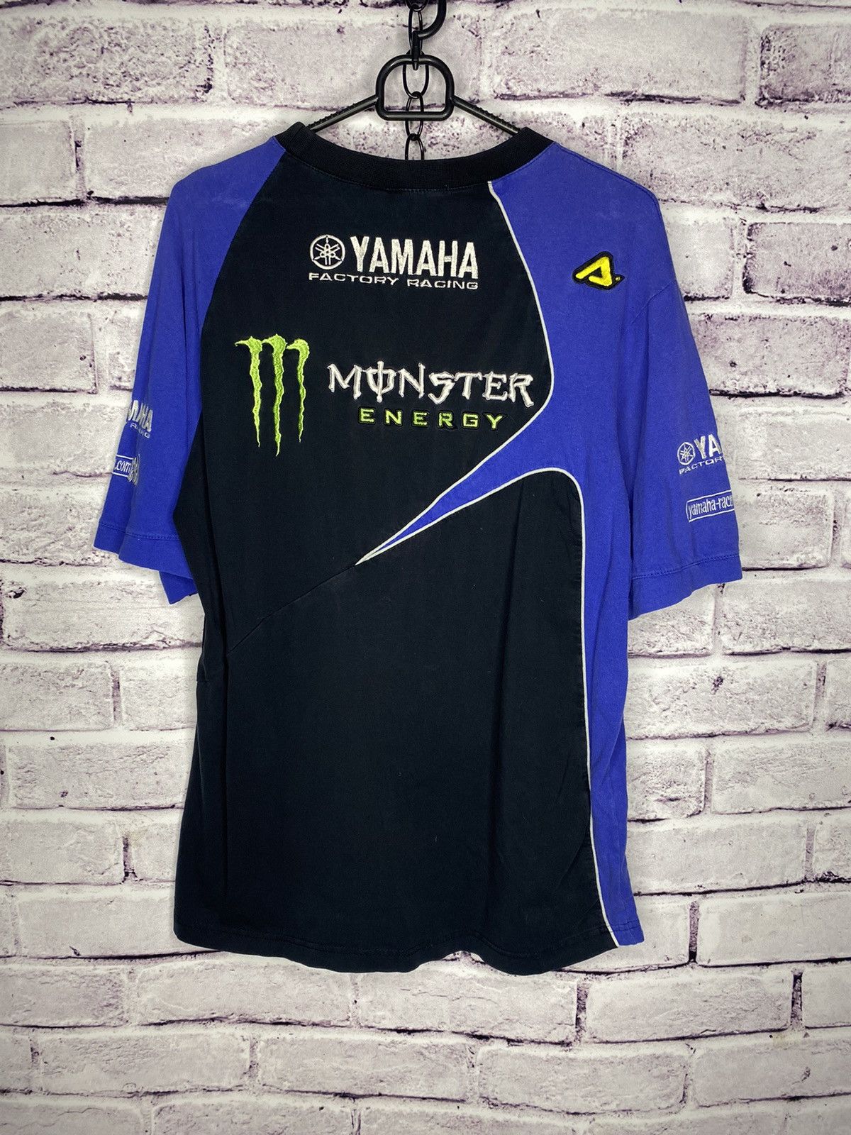 Men's Yamaha × Monster racing Blue/black tee shirts