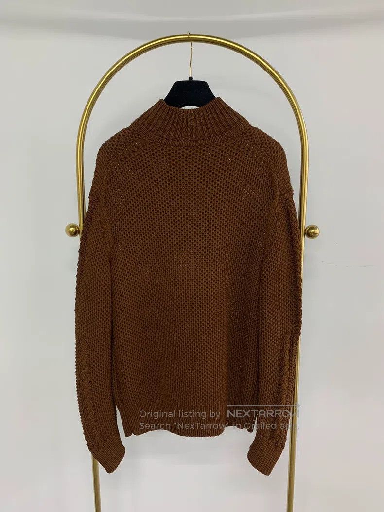 Hermes Hermes Brown high-neck chunky knitted sweater Size XS / US 0-2 / IT 36-38 - 3 Thumbnail