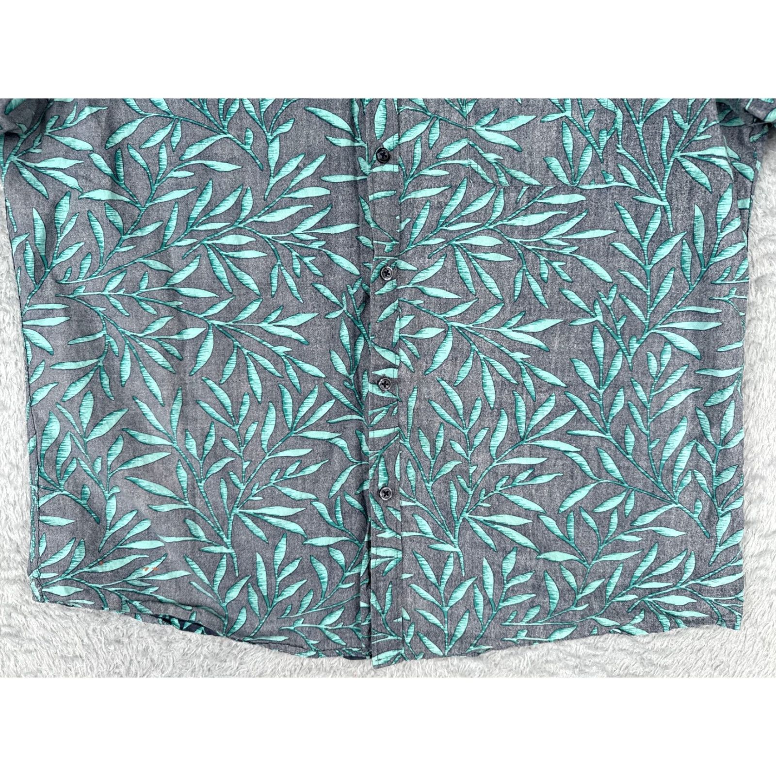 Mossimo VINTAGE Mossimo Shirt Men XL Blue Floral Hawaiian Cotton Slim Fit Inside Out Size US XL / EU 56 / 4 - 5 Thumbnail