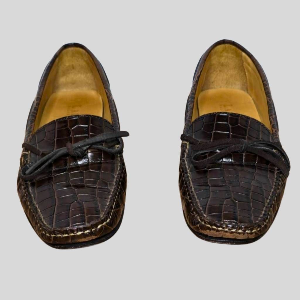 Lauren Ralph Lauren Lauren Ralph Lauren Women's Loafers Size 6B Brown Croc Embos Size US 6 / IT 36 - 6 Thumbnail
