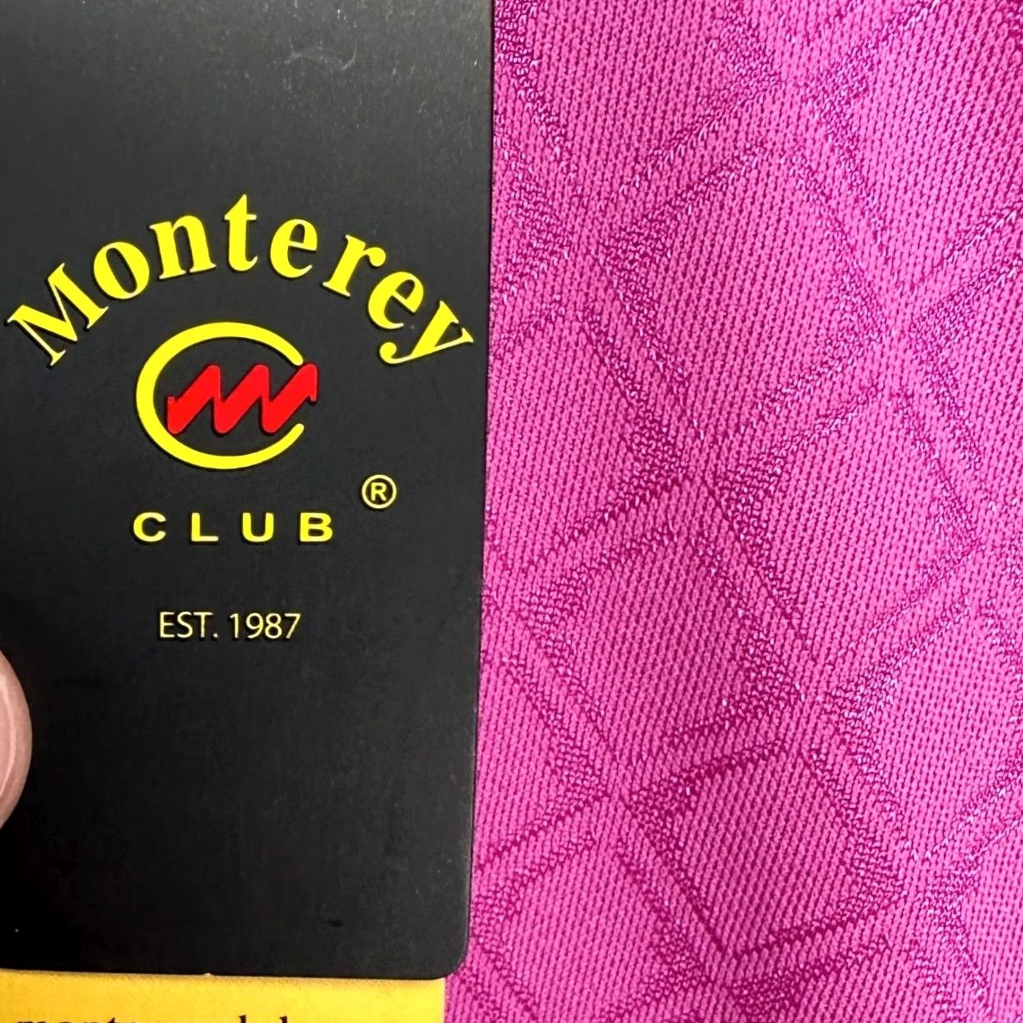 Vintage Monterey Club Polo Shirt Mens XL Pink Geometric Wicking Dry Swing Golf Rugby NEW Size US XL / EU 56 / 4 - 6 Thumbnail
