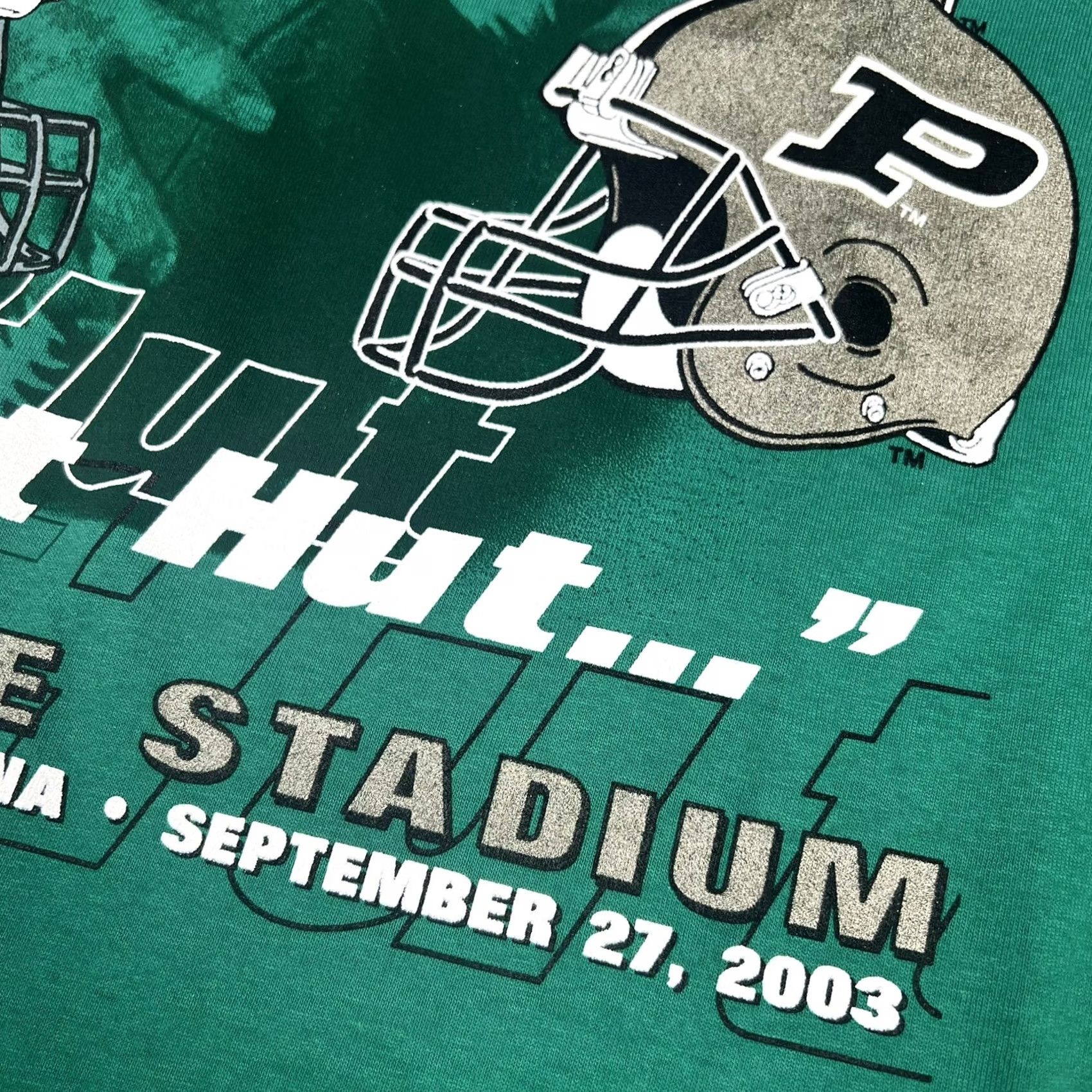 Jansport VINTAGE Jansport T-Shirt Notre Dame vs Purdue College Football Graphic Shirt M Green Mens Size US M / EU 48-50 / 2 - 5 Thumbnail