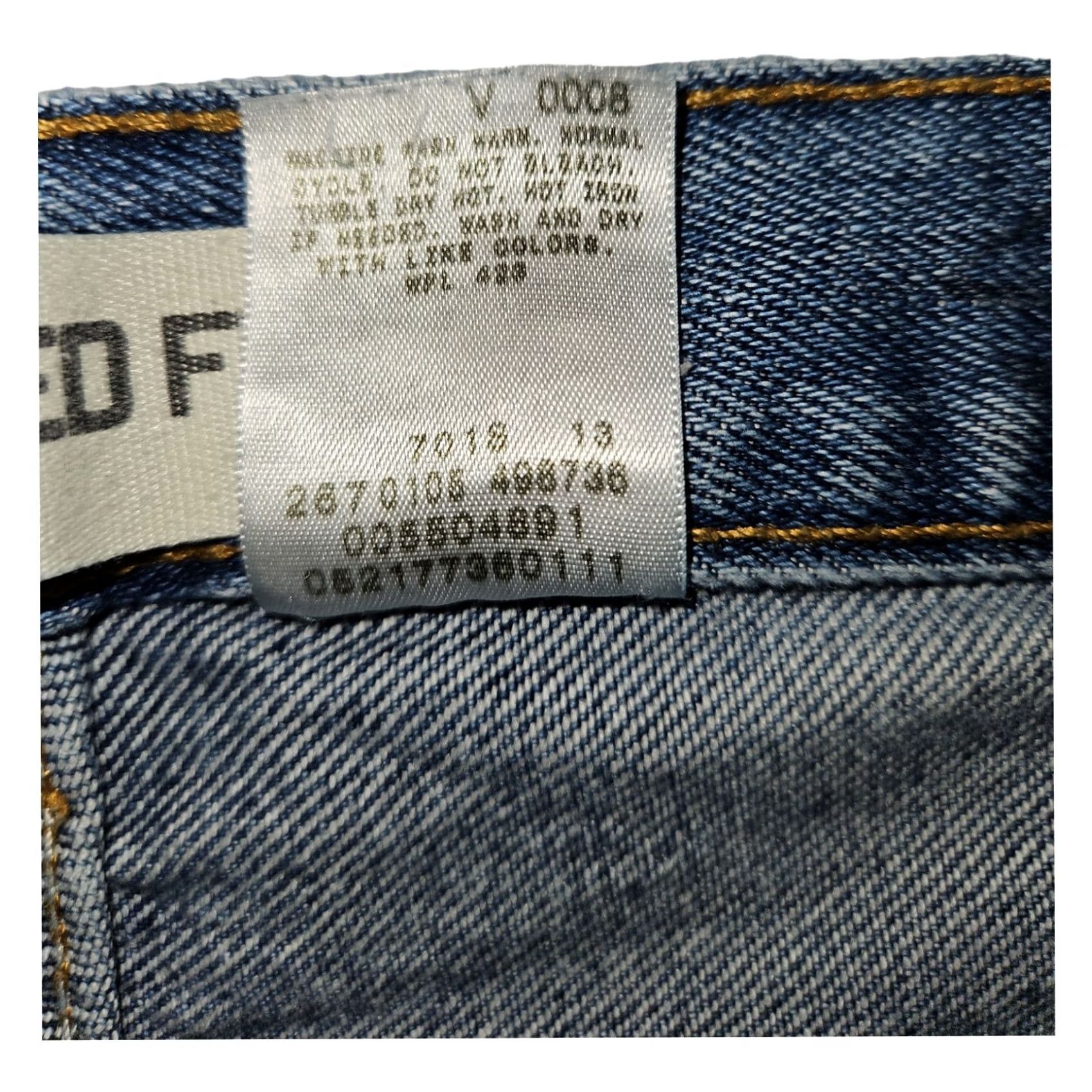 Levi's Levi's 550 Jeans Men 38x28 Regular Mid Rise Straight Blue Denim Grunge 90s Style, Belt Loop Off, Good Used Condition Size US 38 / EU 54 - 3 Thumbnail