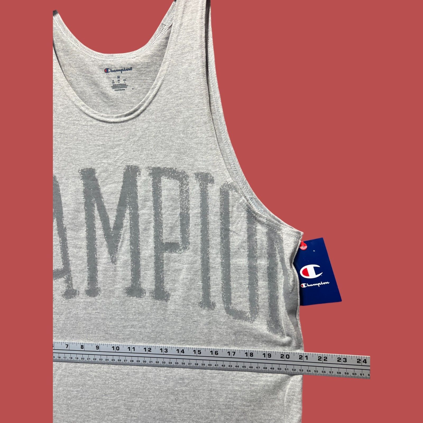 Champion Champion - Men's Round Neck Sleeveless Tank Top - Gray - Med Size US M / EU 48-50 / 2 - 7 Thumbnail