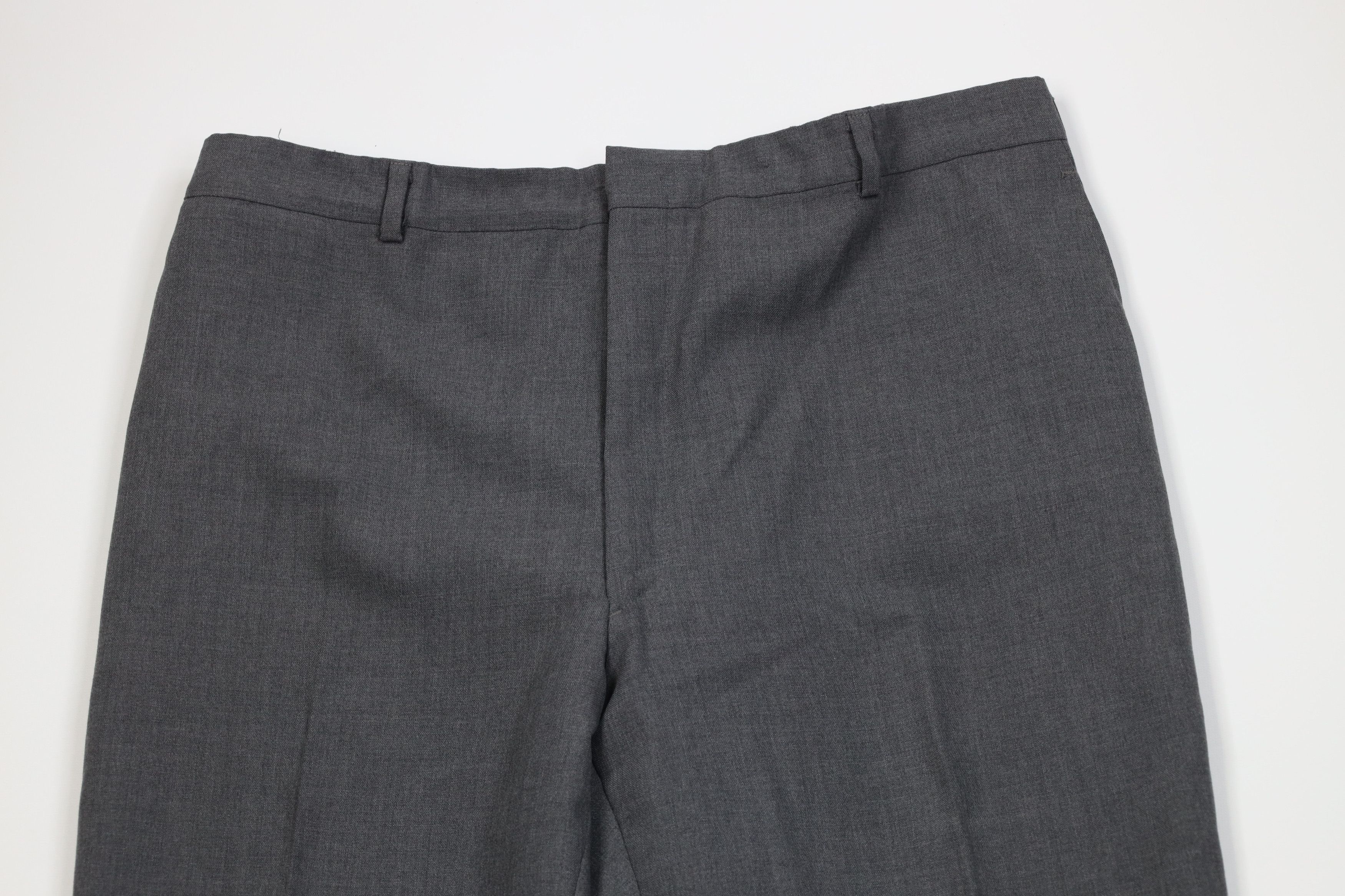 Vintage Vintage 70s Streetwear Knit Wide Leg Chino Pants Gray USA Size US 36 / EU 52 - 2 Thumbnail