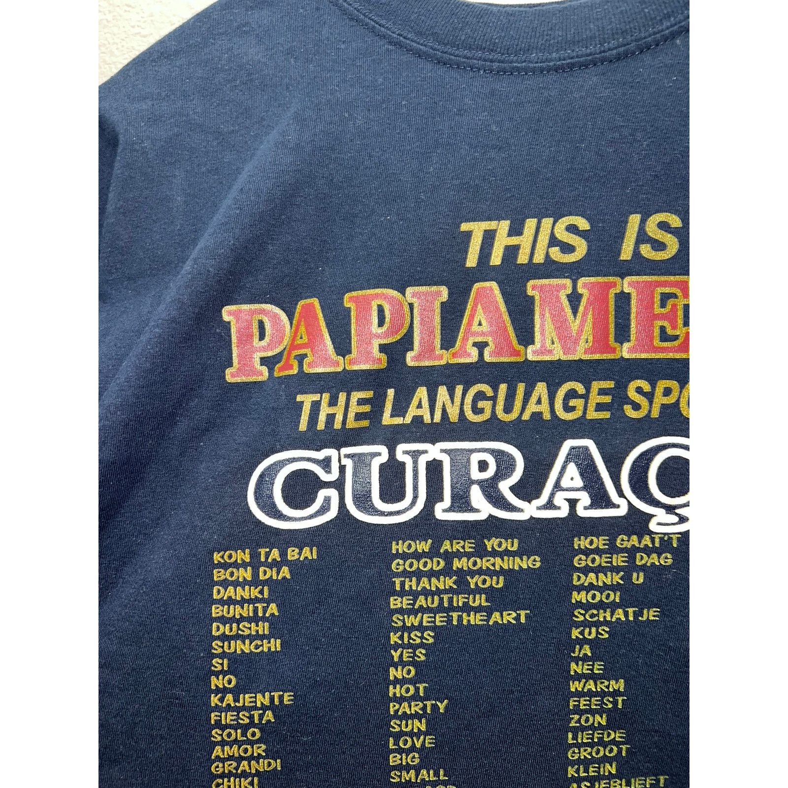 Vintage Vintage Curacao Shirt Papimentu Language Spoken Blue Tee XL Size US XL / EU 56 / 4 - 3 Thumbnail