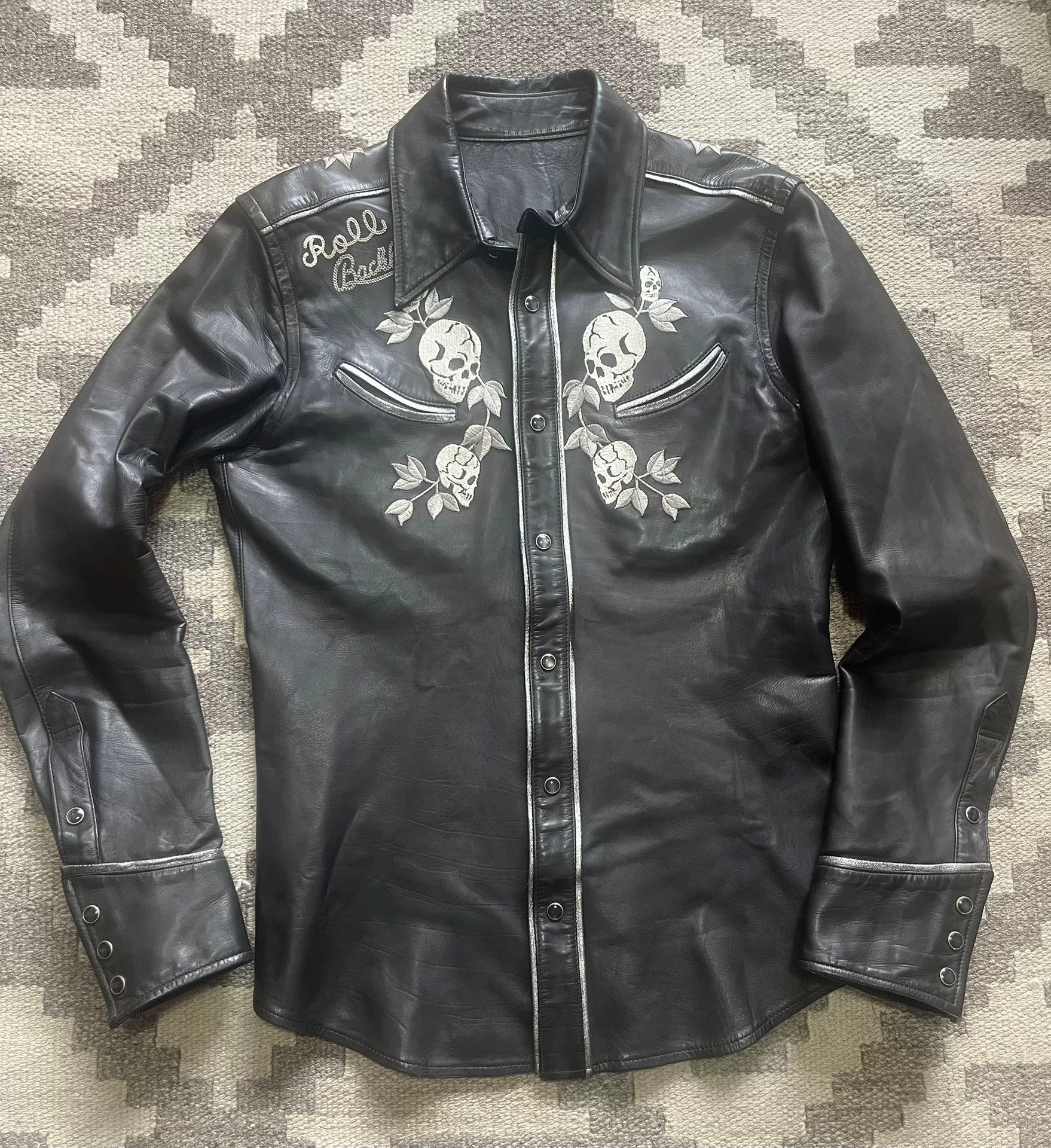 Isamu Katayama Backlash Katayama Isamu Western Dark Leather Shirt Size US M / EU 48-50 / 2 - 1 Thumbnail