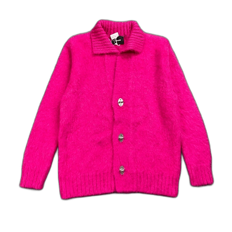 WE11DONE WE11DONE Pink Wool Cardigan Size M Size US M / EU 48-50 / 2 - 1 Thumbnail