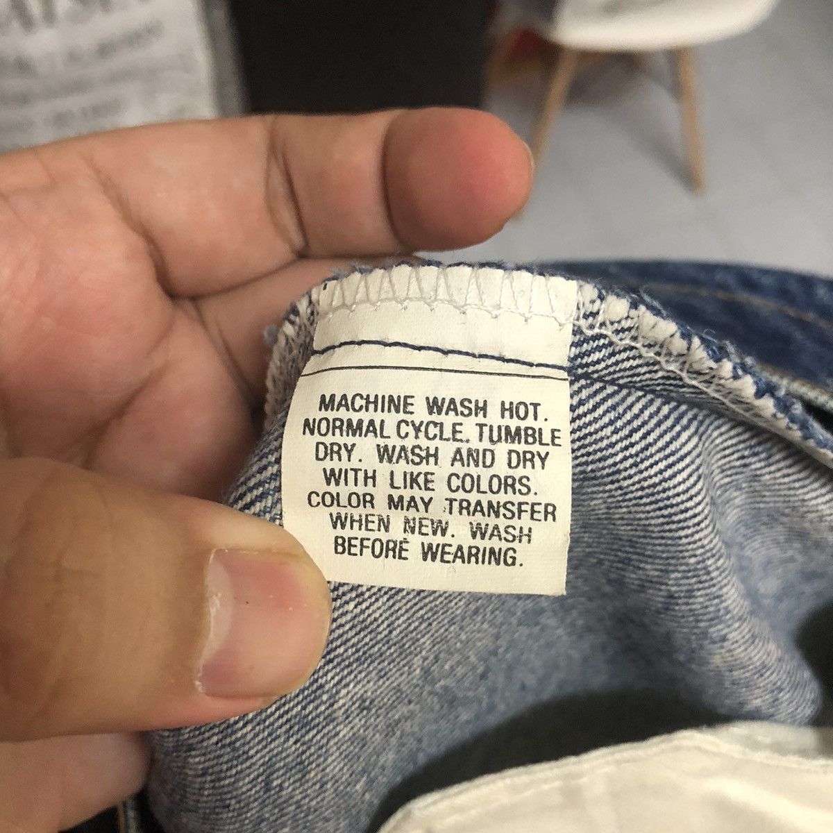 Levi's DL 80' Levis orange tag vintage Denim jeans Pants #A2575 Size US 31 - 22 Thumbnail