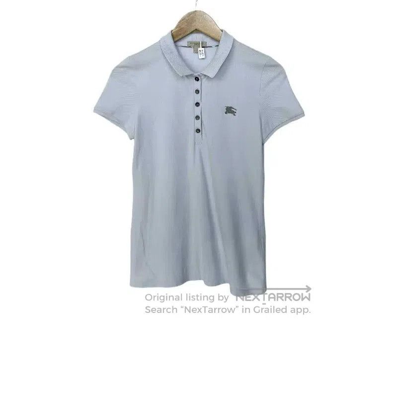 Burberry Burberry Light Blue Cotton Women's T-Shirt. Size S / US 4 / IT 40 - 1 Thumbnail