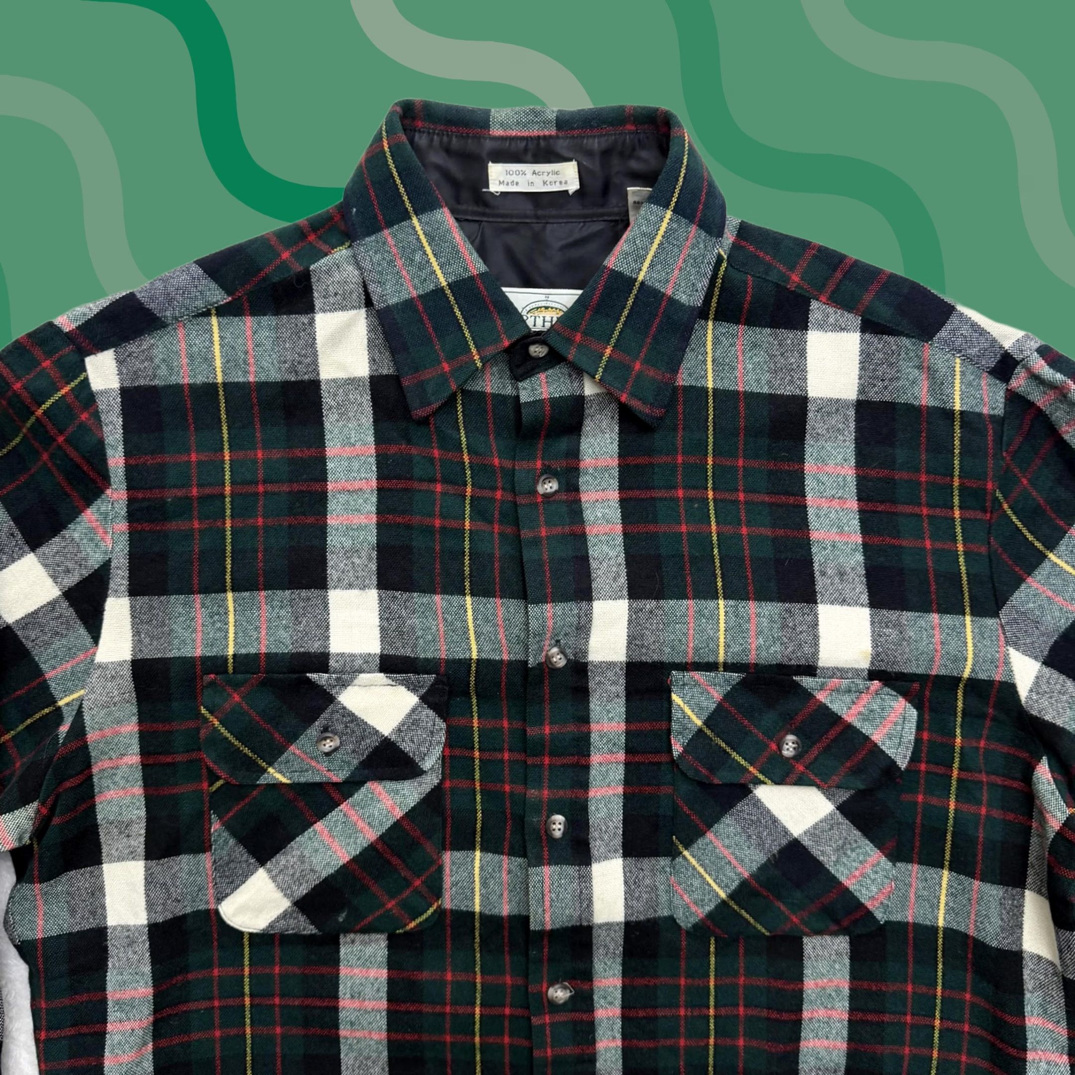 Vintage VINTAGE Northwest Territory Shirt Mens Medium Green Plaid Flannel Button Up Size US M / EU 48-50 / 2 - 1 Thumbnail