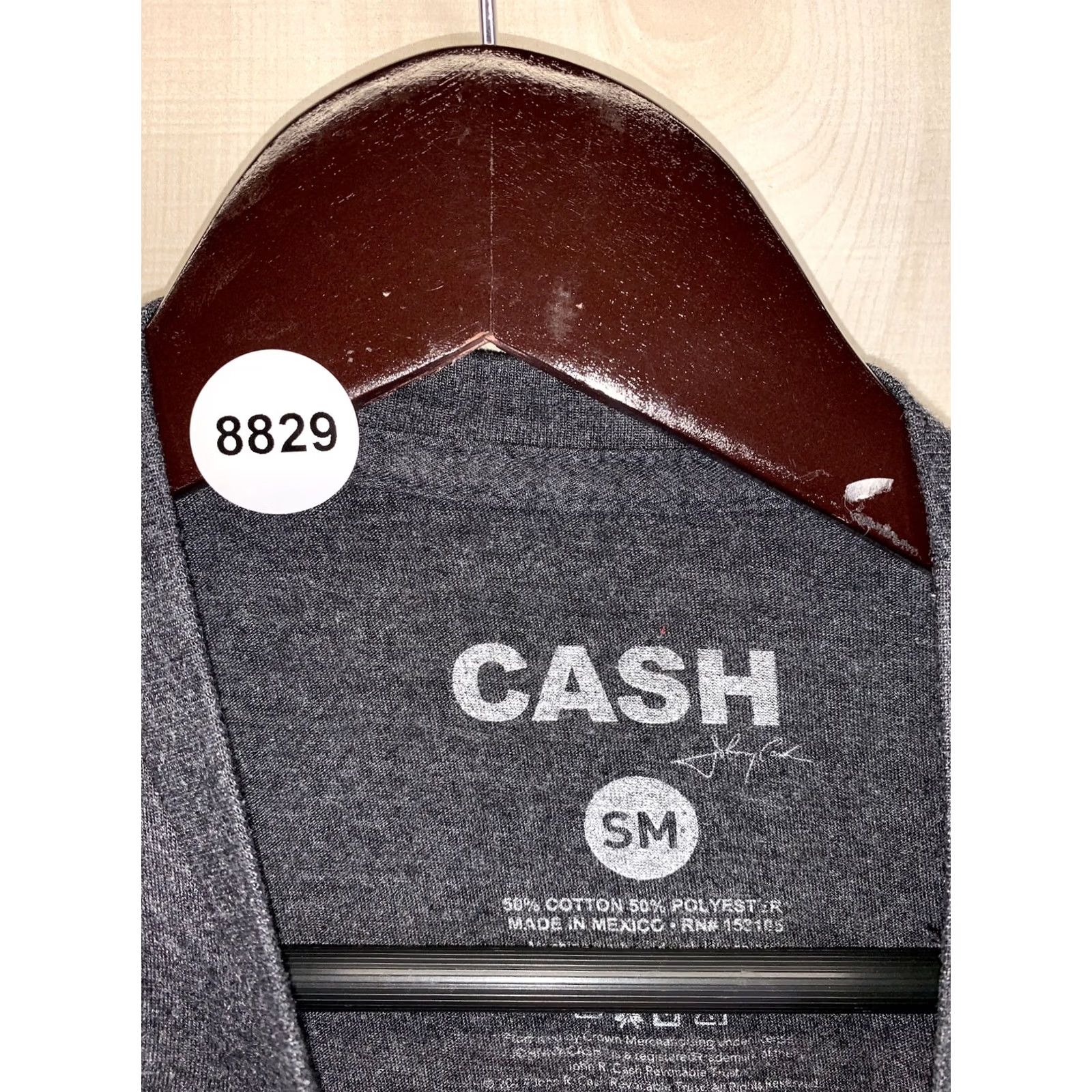 ASH VINTAGE CASH Man In Black Womens Gray Distressed Graphic T Shirt S Womens Black Short Sleeve Music Shirt Size S / US 4 / IT 40 - 3 Thumbnail