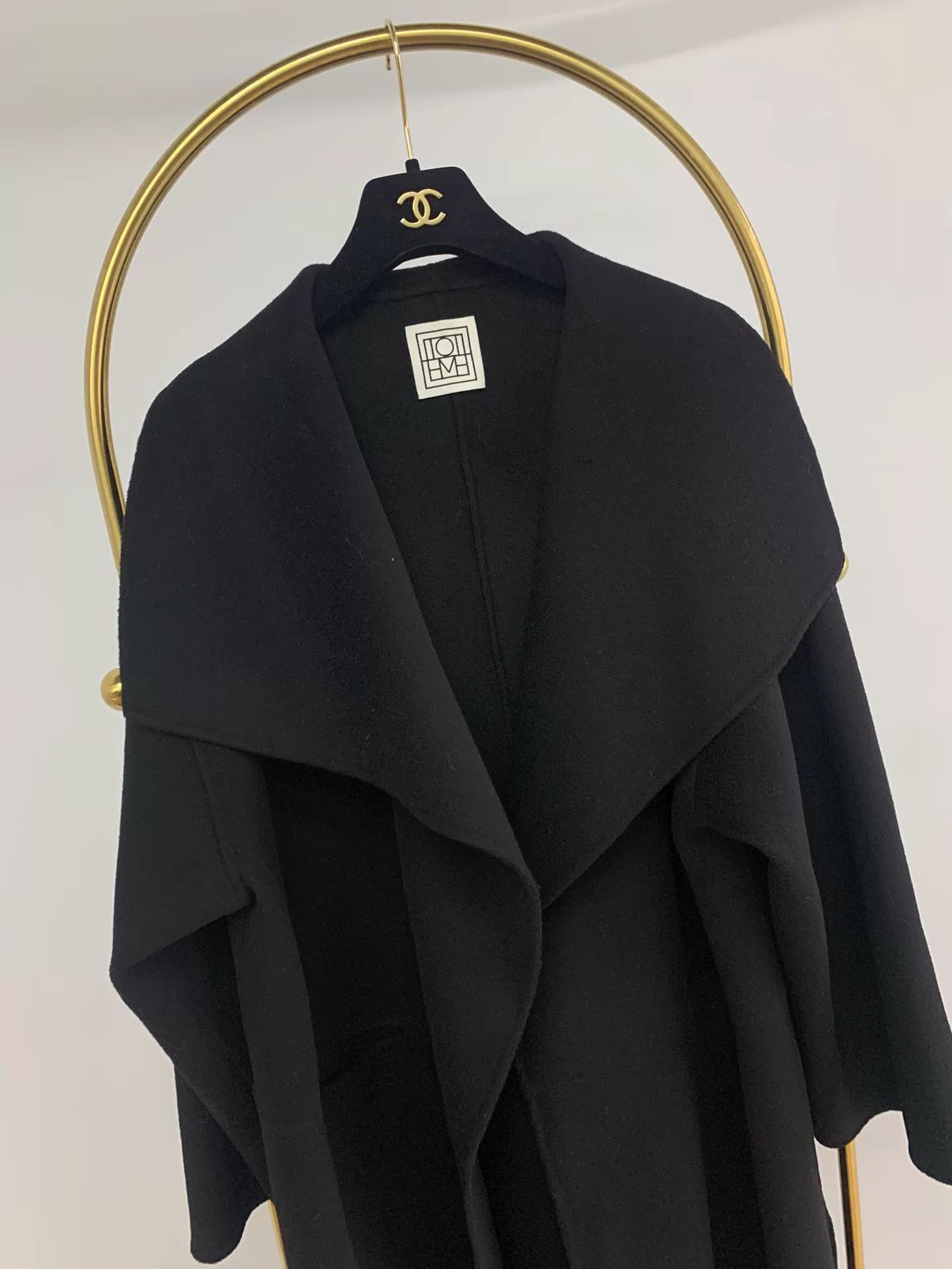 Toteme Toteme Black Wool Lapel Overcoat L New Size L / US 10 / IT 46 - 2 Thumbnail