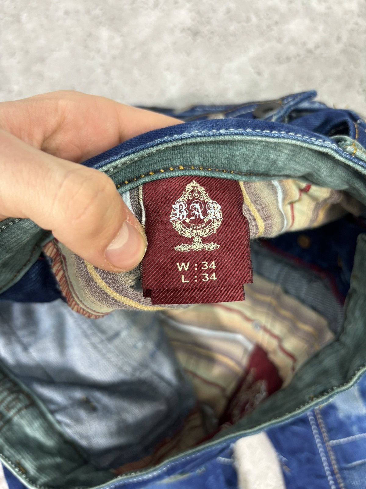 Japanese Brand 🇯🇵 Y2K Bar WideLeg Denim Japan Patchwork Multipocket Jeans Size US 34 / EU 50 - 12 Thumbnail