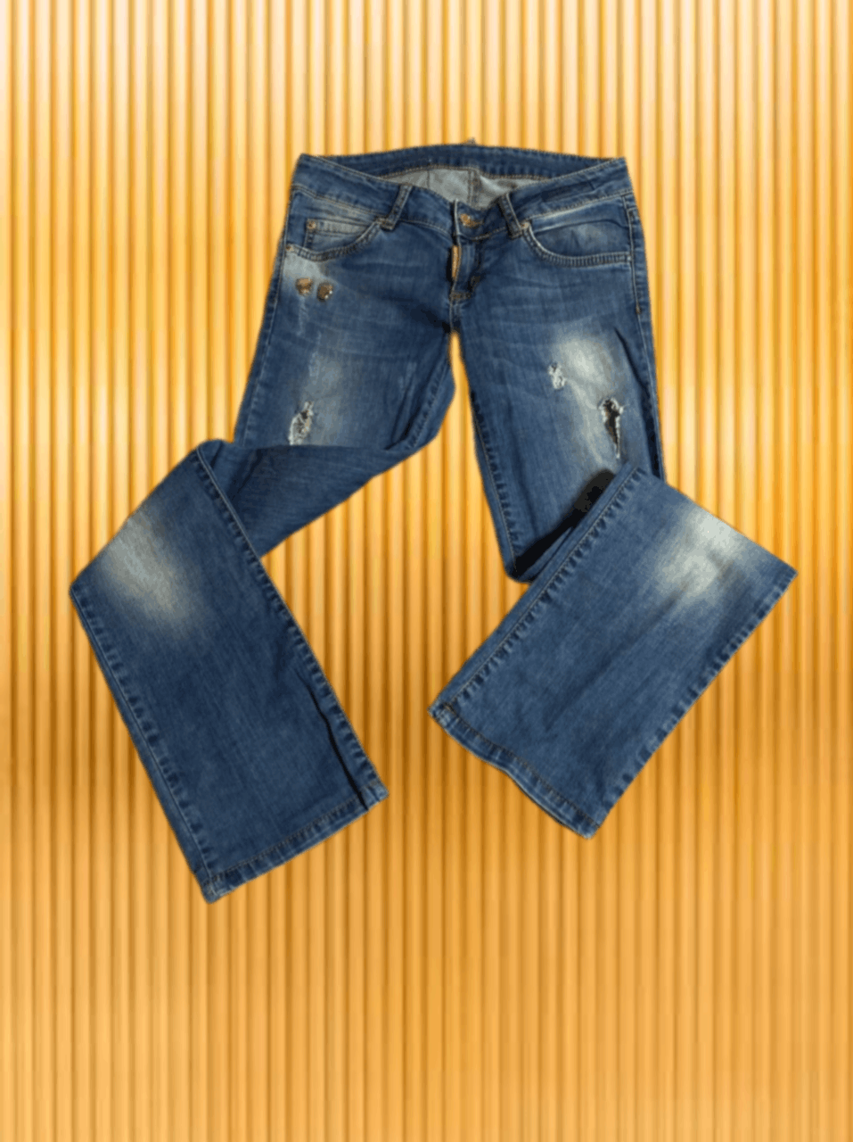 Dsquared2 × Vintage Vintage Dsquared2 Distressed Painted Made in Italy Jeans Size US 27 - 1 Thumbnail