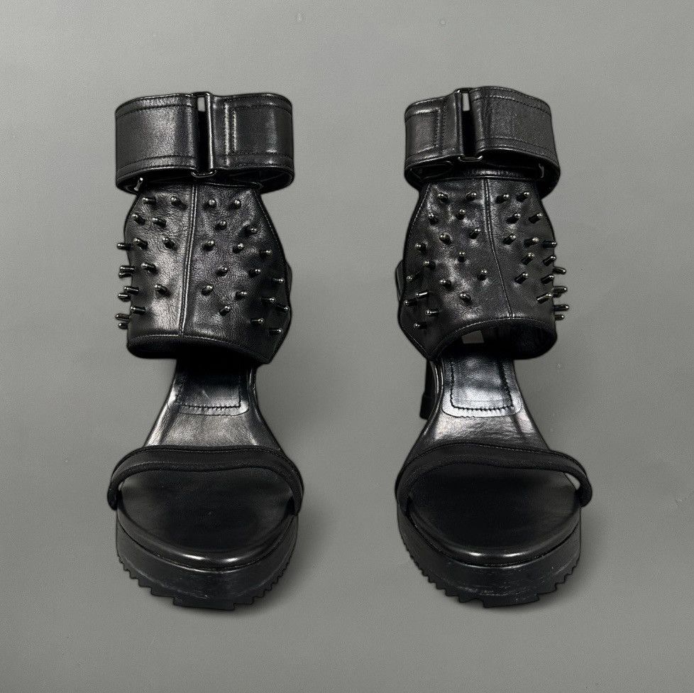 Maison MIHARA YASUHIRO Mihara Yasuhiro - Studded Accent Ankle Strap Leather Sandals Size US 8 / IT 38 - 2 Thumbnail