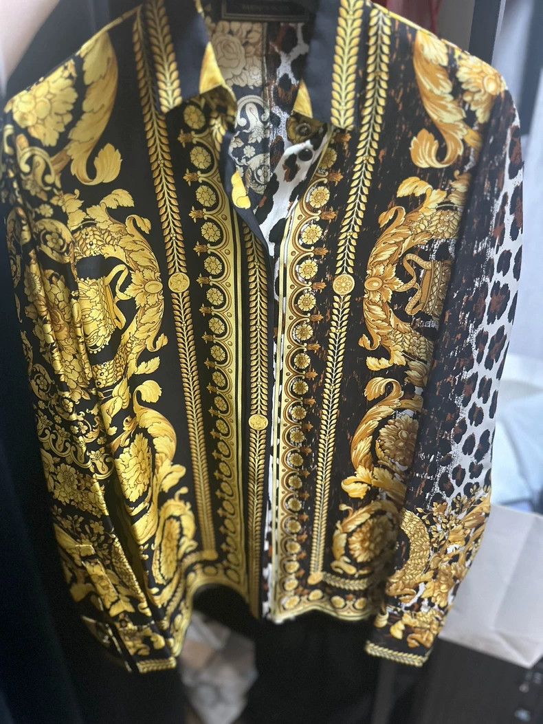 Versace Silk Button-Up Shirt dmc