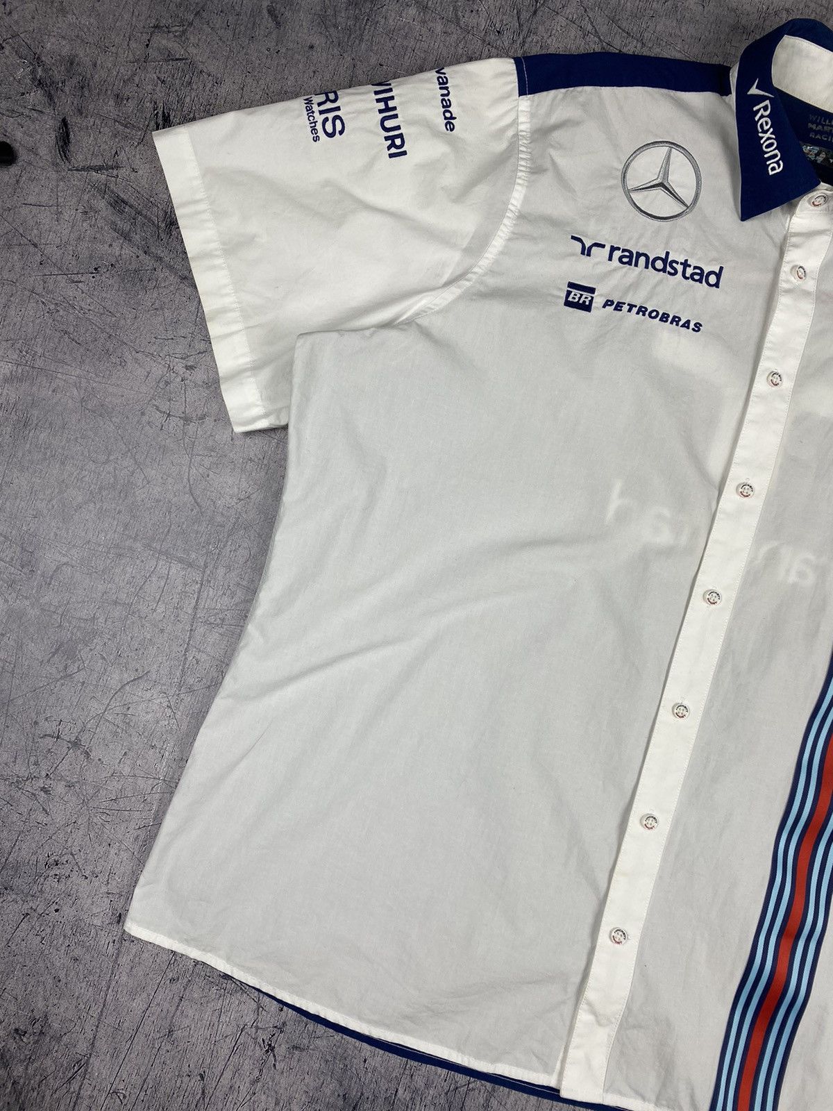 Hackett × Mercedes-Benz Vintage Mercedes Benz Williams Martini Racing Shirt 90’s Size US XXL / EU 58 / 5 - 3 Thumbnail