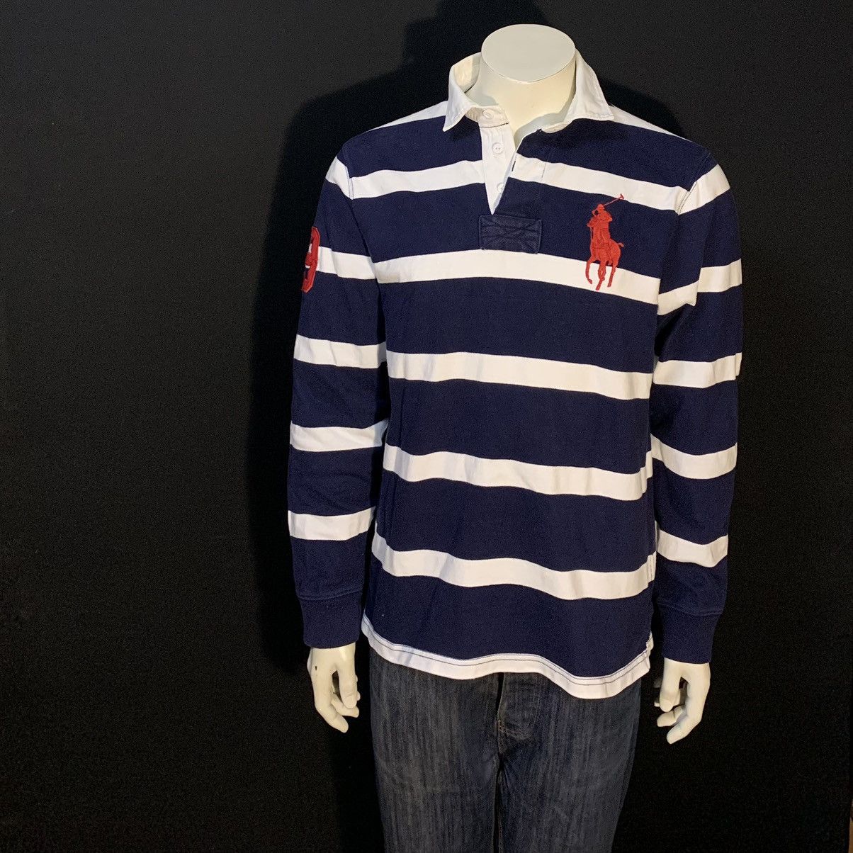 Polo Ralph Lauren × Vintage Vintage Polo Ralph Lauren Rugby Striped Size L Chief Keef Size US L / EU 52-54 / 3 - 1 Thumbnail
