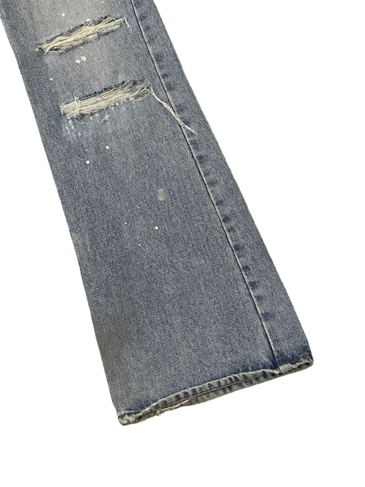 Japanese Brand Flare Jeans Vtg Bobson Distress Painted Boot Cut 6🟦5 Size US 31 - 4 Thumbnail