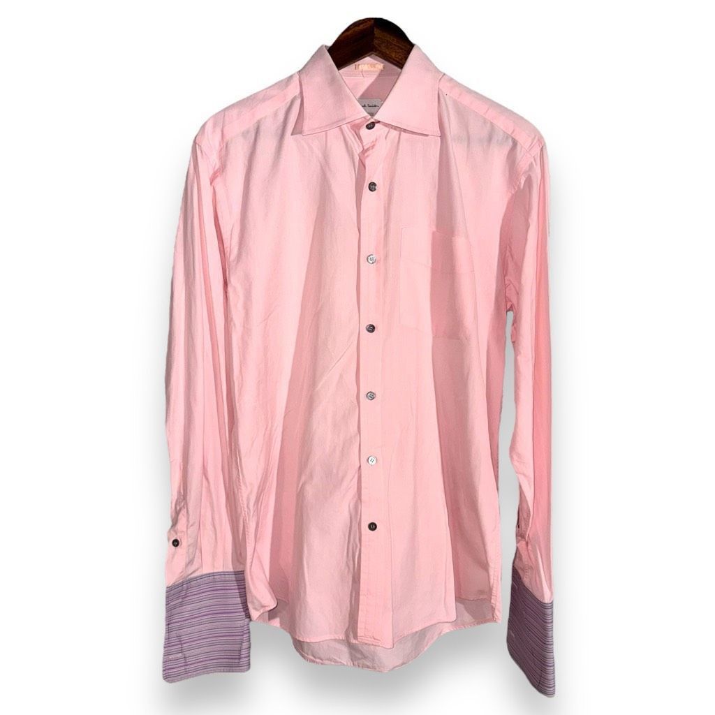 Paul Smith Pink Paul Smith Spread Collar French Cuff Dress Shirt M 16 Size US M / EU 48-50 / 2 - 1 Thumbnail