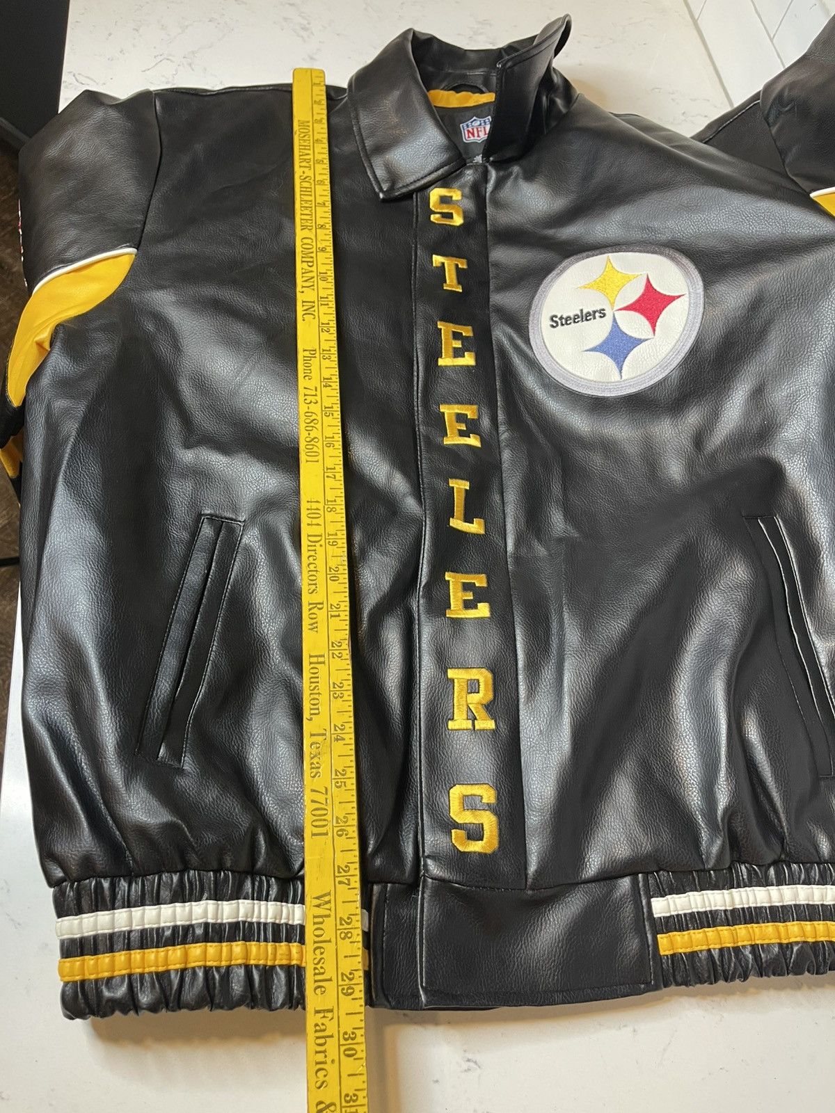 G-III Pittsburgh Steelers NFL GIII Faux Leather Jacket NWT Sz Lg Size US L / EU 52-54 / 3 - 7 Thumbnail