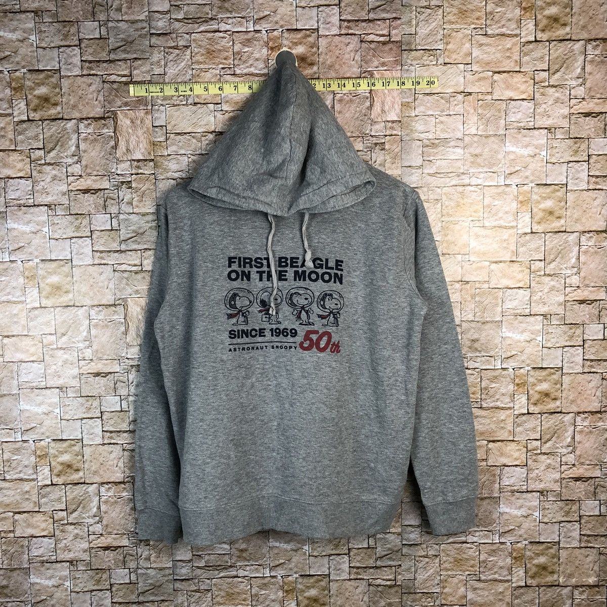 Peanuts 50th Peanuts Grey Hoodie sweatshirt #A670 Size US M / EU 48-50 / 2 - 1 Thumbnail