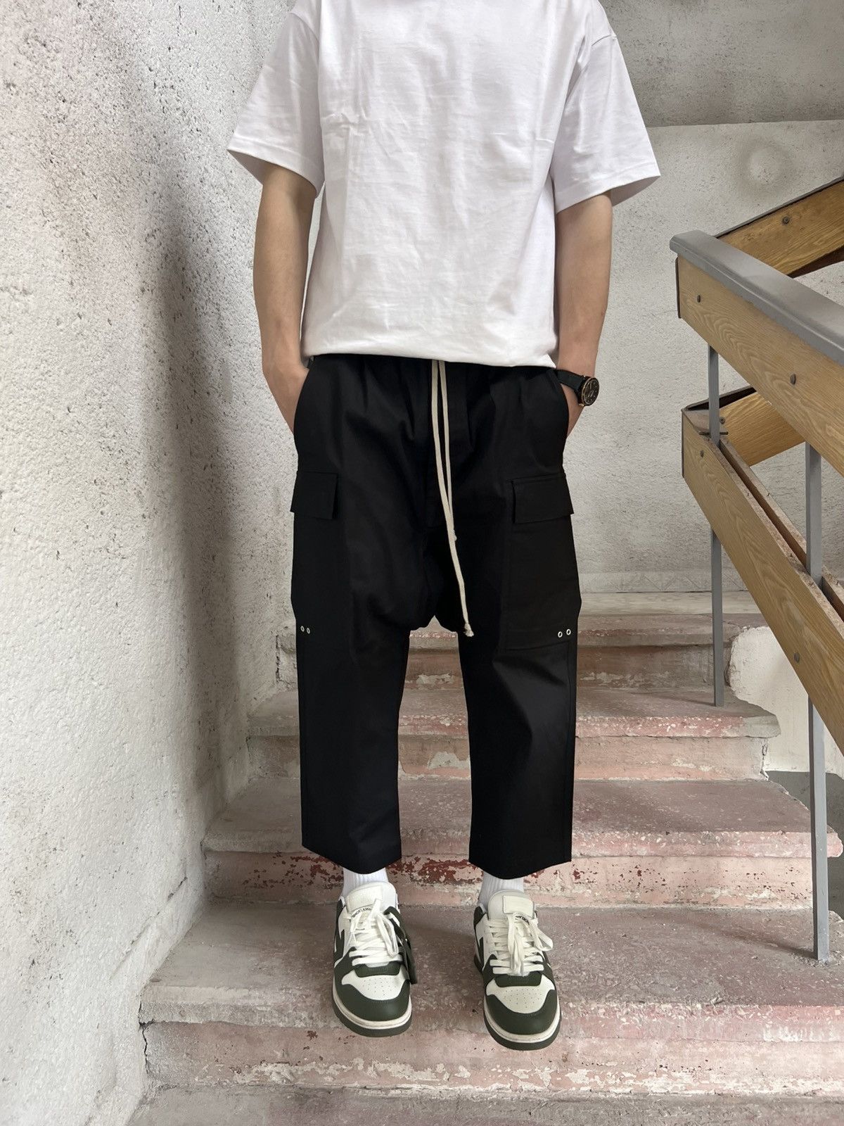 Rick Owens RICK OWENS DRAWSTRING CROPPED PANTS LIDO Size US 36 / EU 52 - 11 Thumbnail