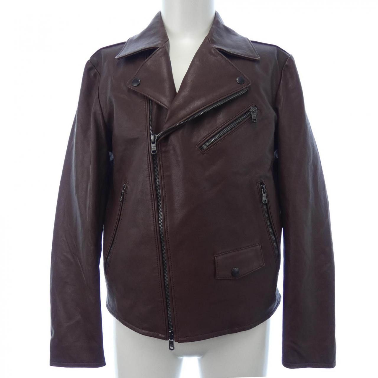 Other Joseph Abboud Leather Riders Jacket Leather Outerwear LWJLCA0152 DUTY FREE for USA