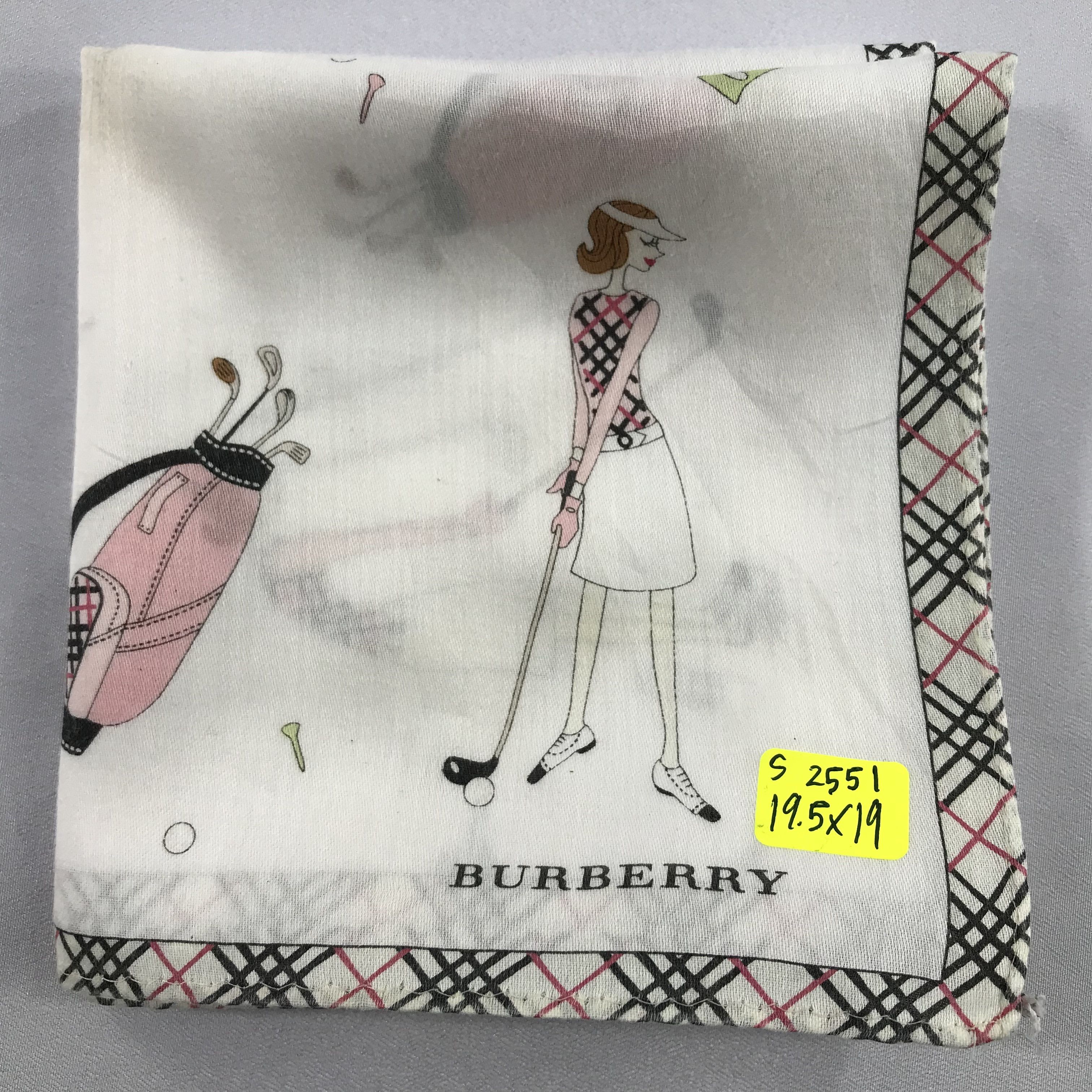 Burberry × Vintage Burberry Bandana / Handkerchief / Neckerchief - S2551 Size ONE SIZE - 5 Thumbnail