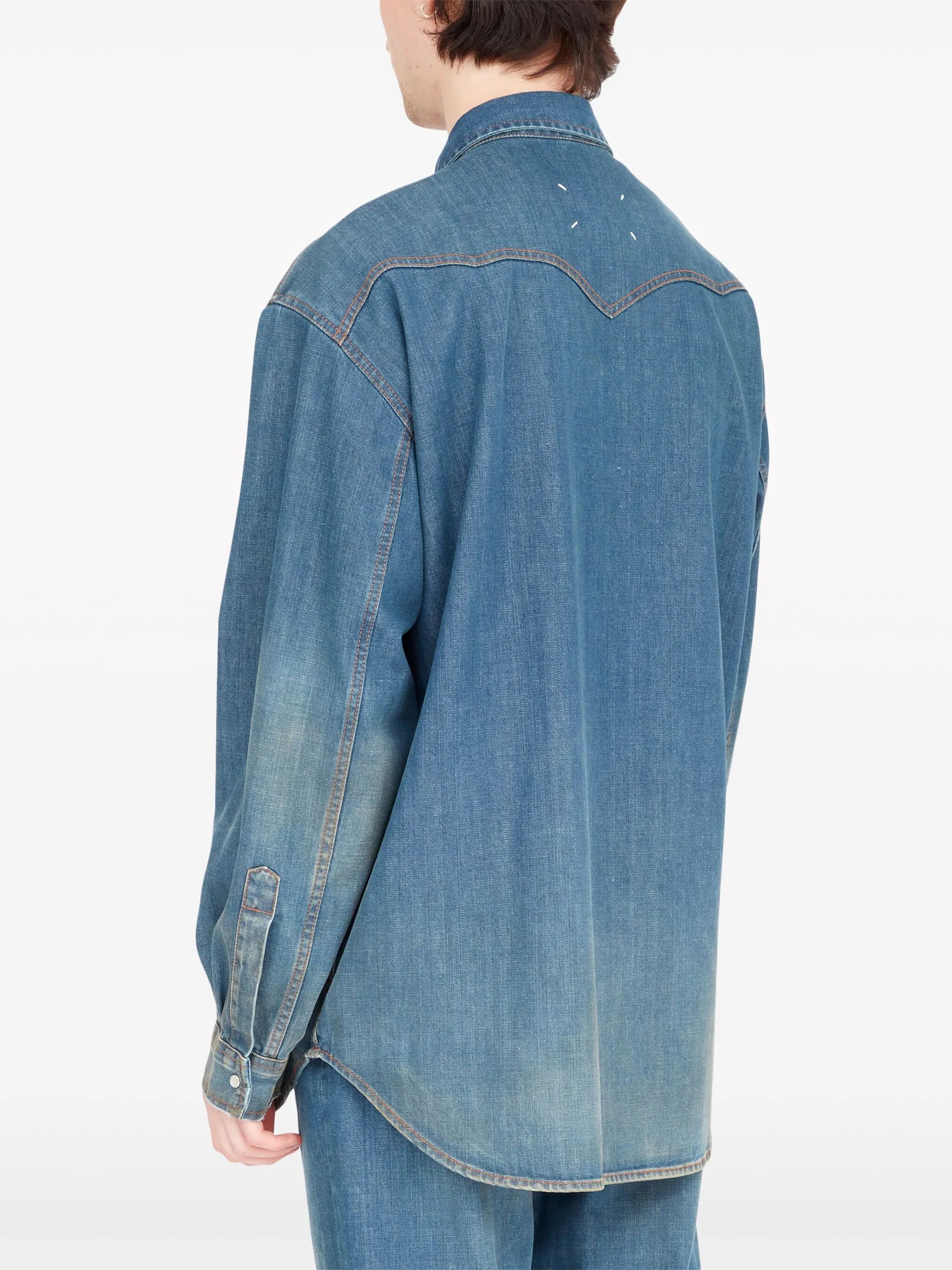 Maison Margiela oc11z0925 Denim Shirt in Blue Size US M / EU 48-50 / 2 - 6 Thumbnail