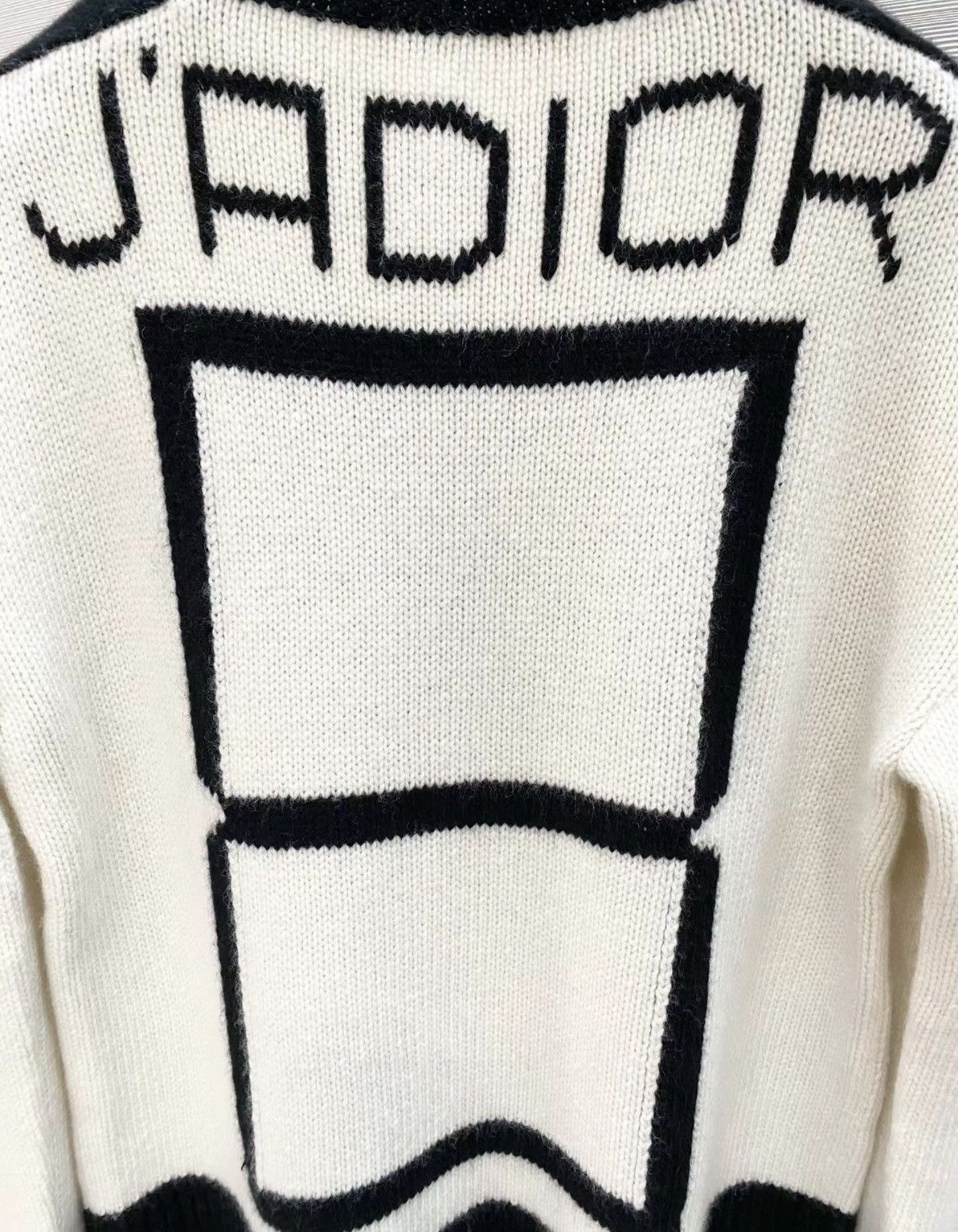 Dior Dior F38 Black & White Color Block Logo Sweater J33 Size XS / US 0-2 / IT 36-38 - 4 Thumbnail