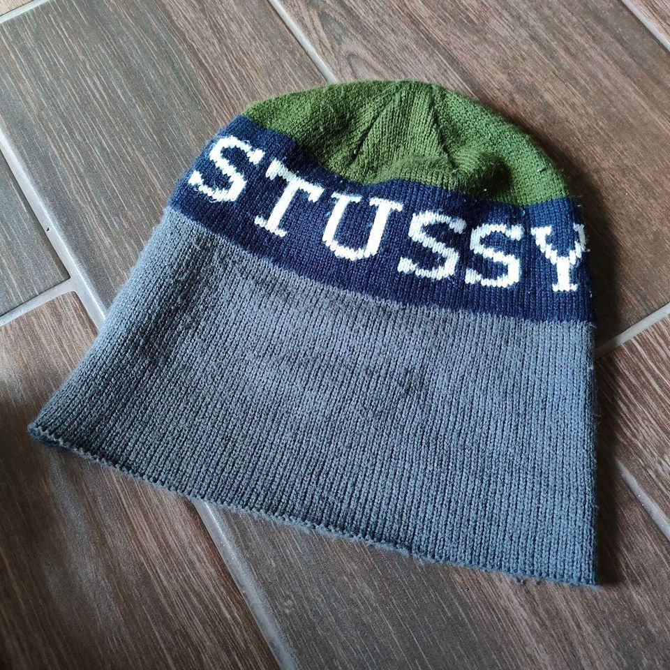 Stussy Stussy Beanie Army Green Big Logo 90's Size ONE SIZE - 4 Thumbnail
