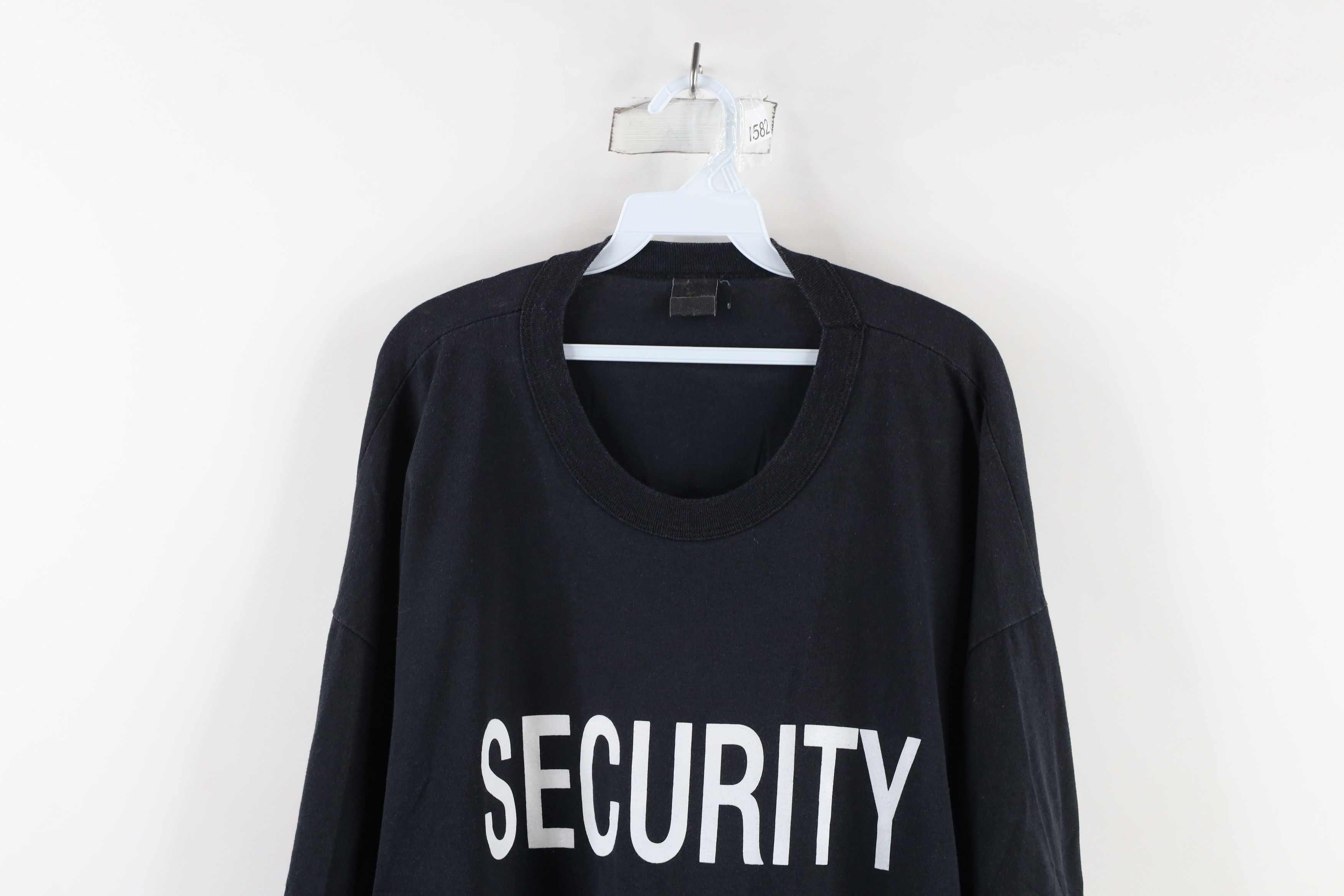 Vintage Vintage 90s Streetwear Spell Out Security T-Shirt Black USA Size US XXL / EU 58 / 5 - 2 Thumbnail