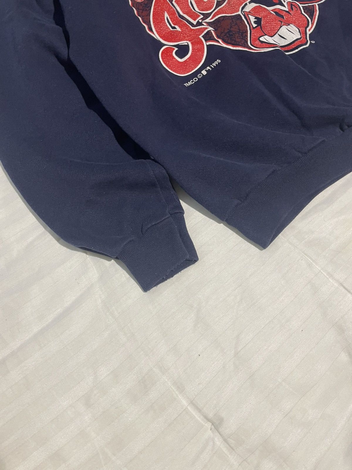 MLB 1995! Vintage Indians Cleveland MLB World Series Sweatshirt Size US L / EU 52-54 / 3 - 9 Thumbnail
