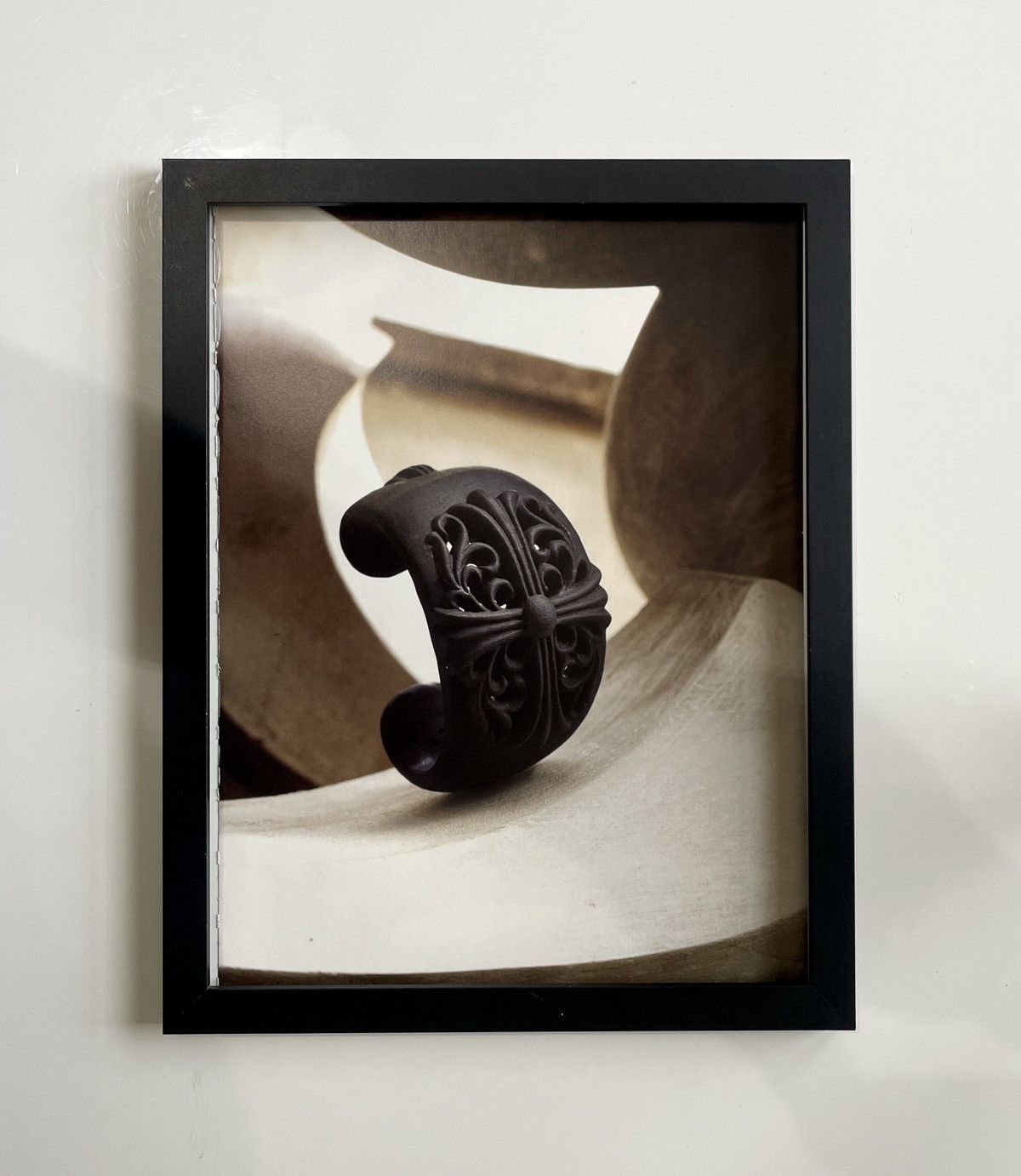 Chrome Hearts black ring photo Poster framed 9x11