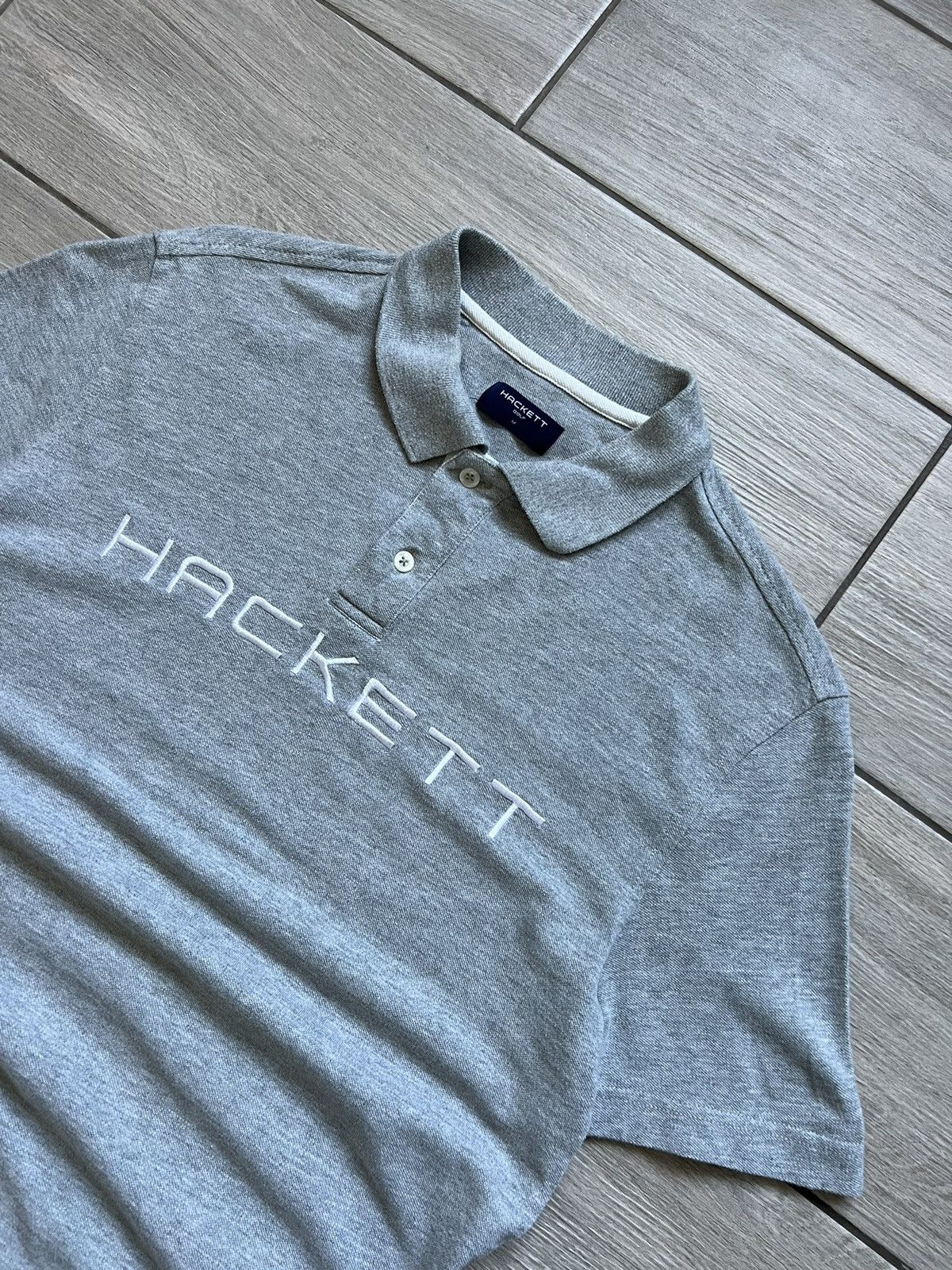 Hackett Vintage Hackett Polo T-shirt Grey Old Money Size US M / EU 48-50 / 2 - 4 Thumbnail